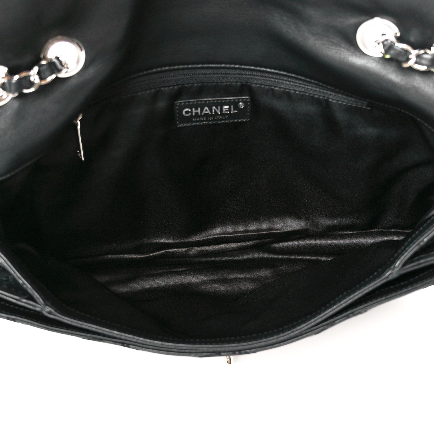 Lambskin Ultimate Stitch Maxi Flap Black