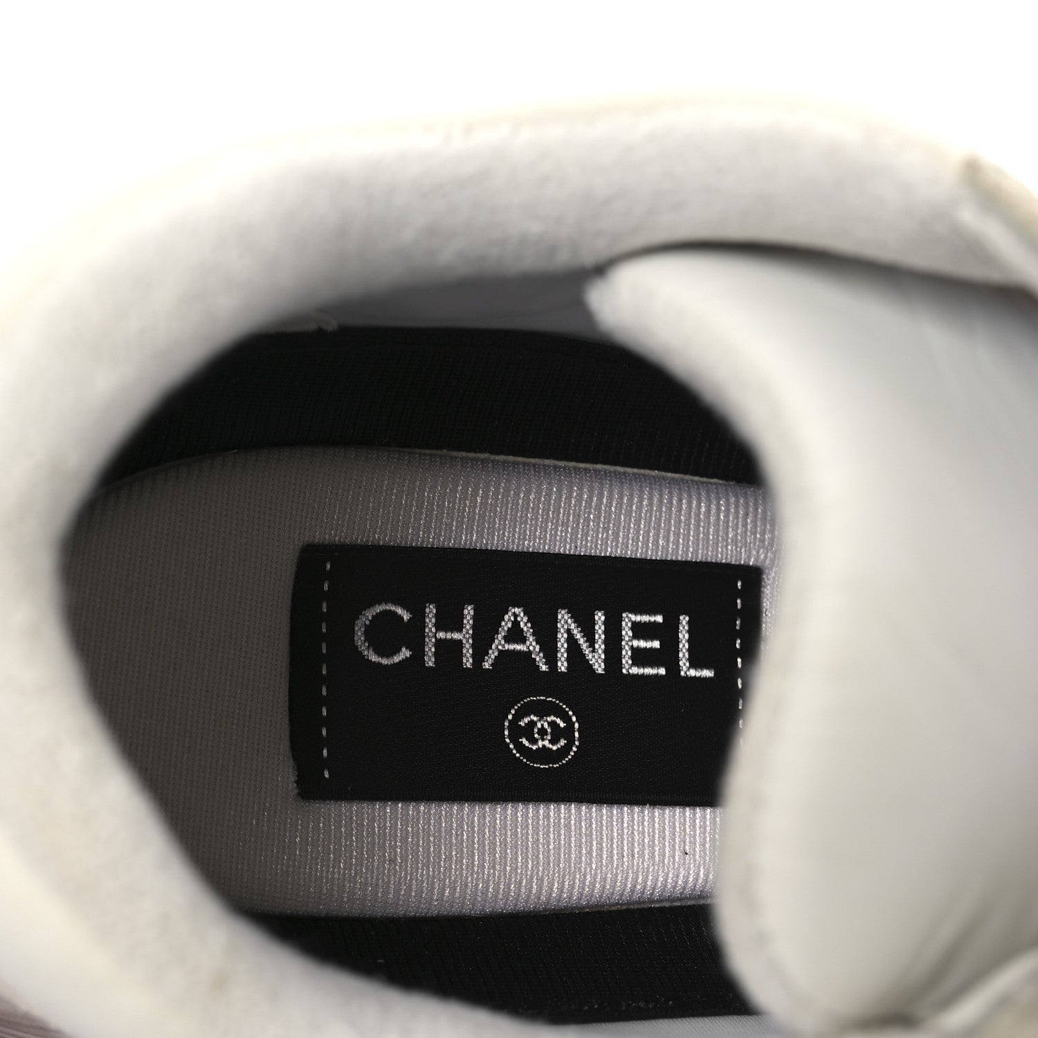 Suede Calfskin Fabric CC Sneakers 39 White