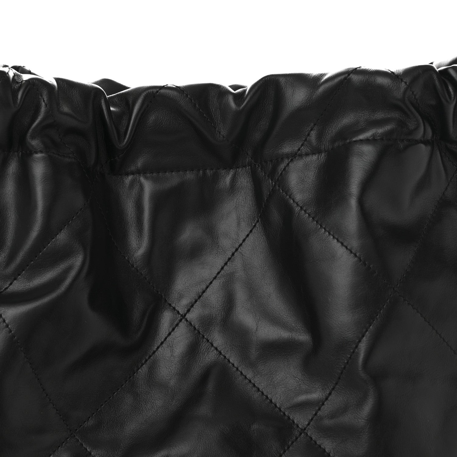 Shiny Calfskin Quilted Chanel 22 Black