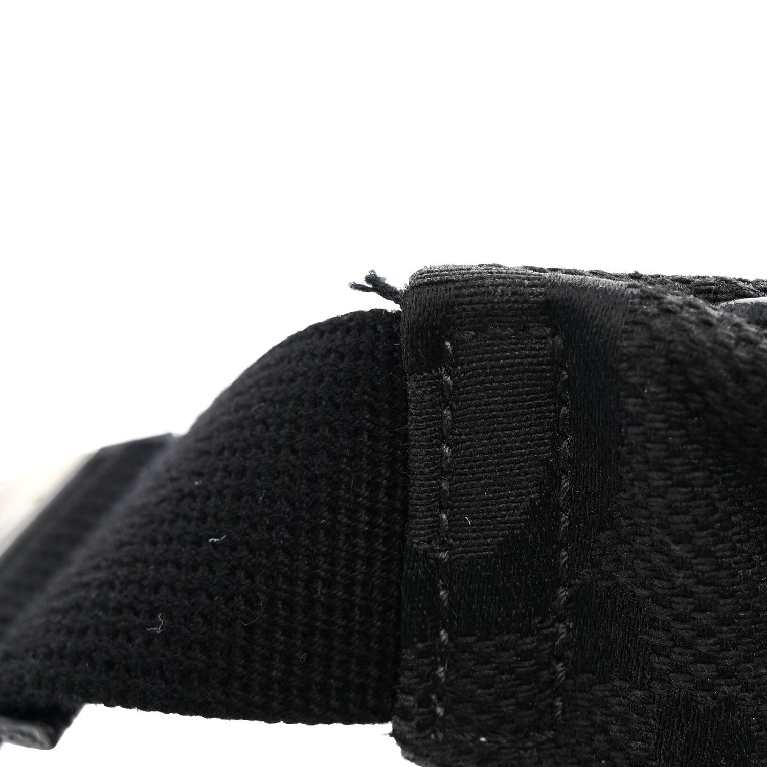 Monogram Jumbo GG Textured Dollar Calfskin Web Belt Bag Black