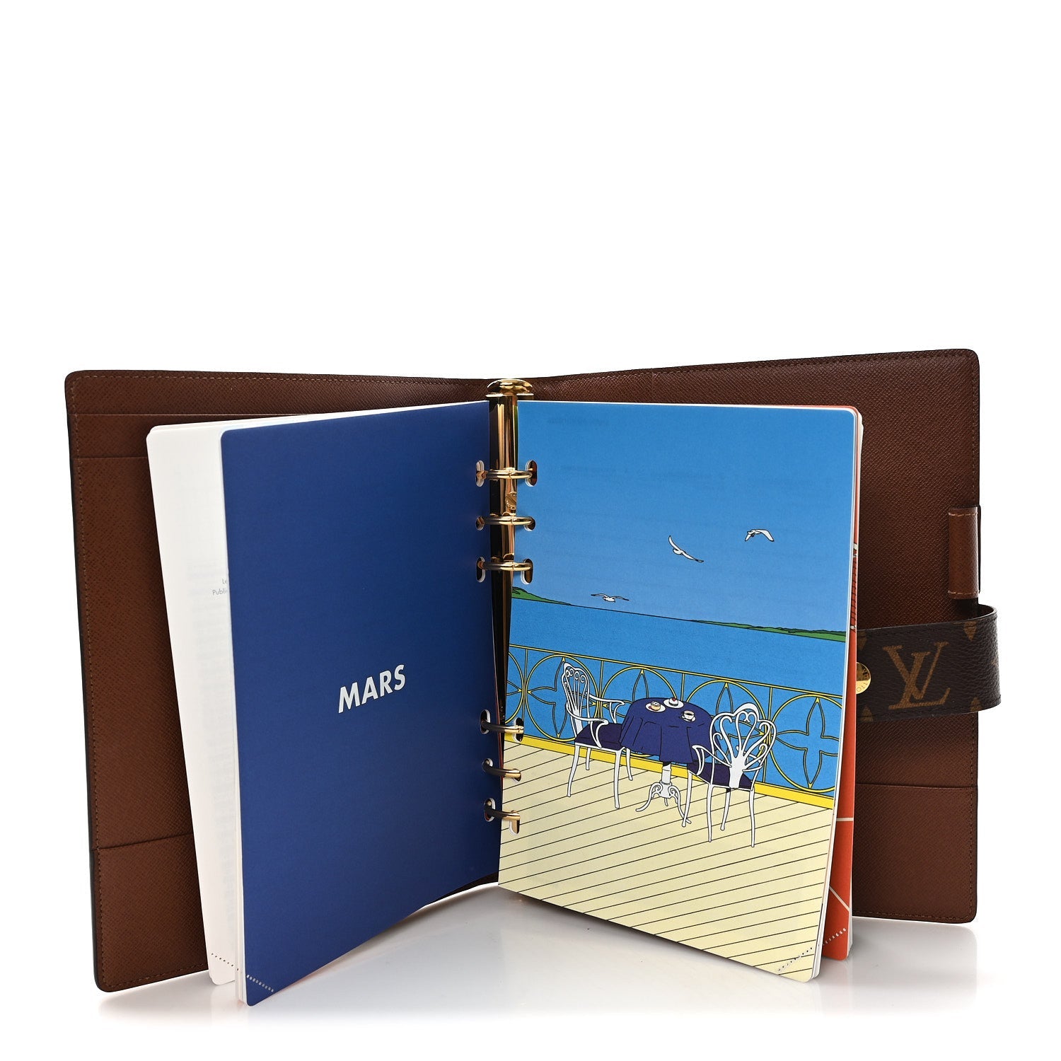 Monogram Large Ring Agenda Cover