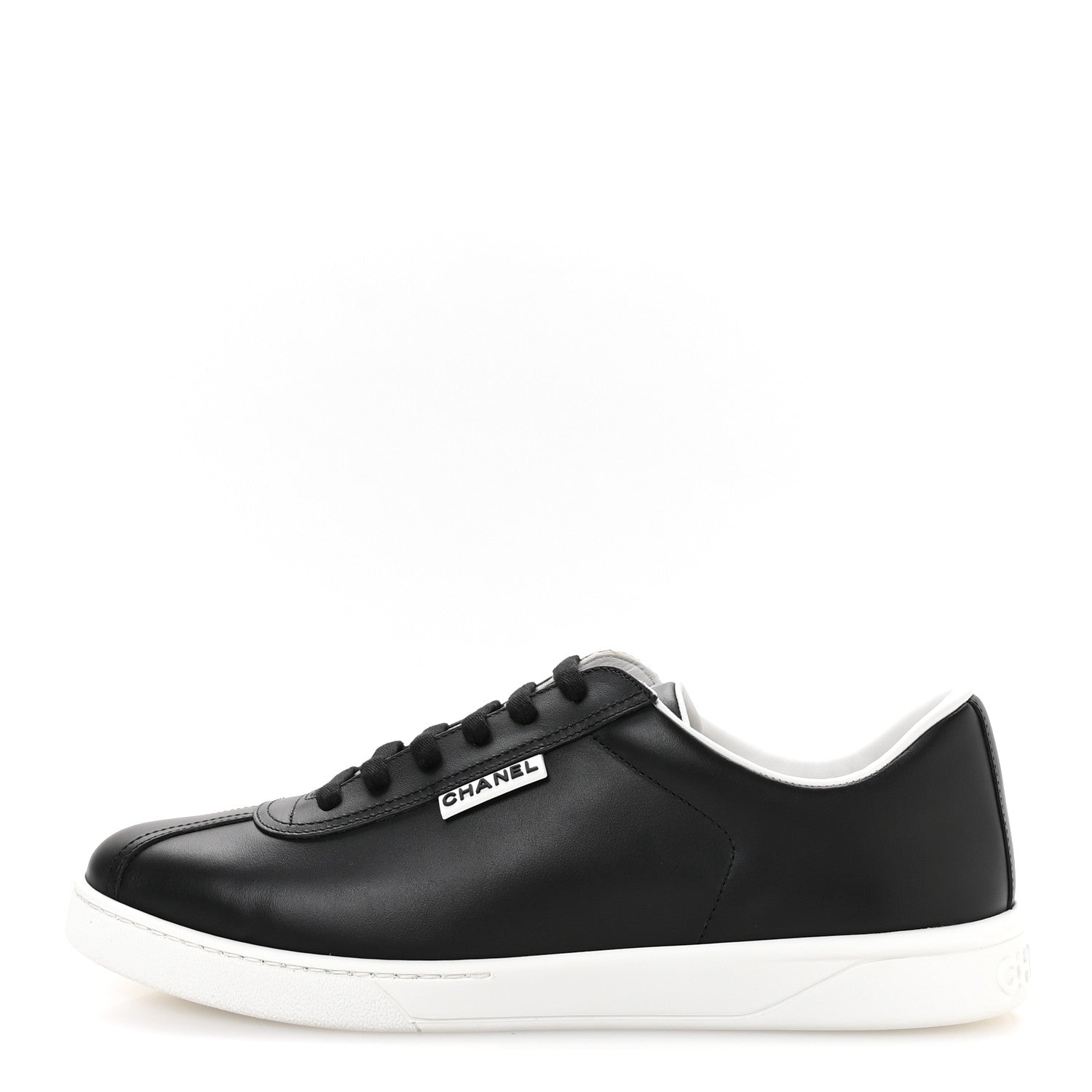 Calfskin CC Mens Uniform Sneakers 43 Black