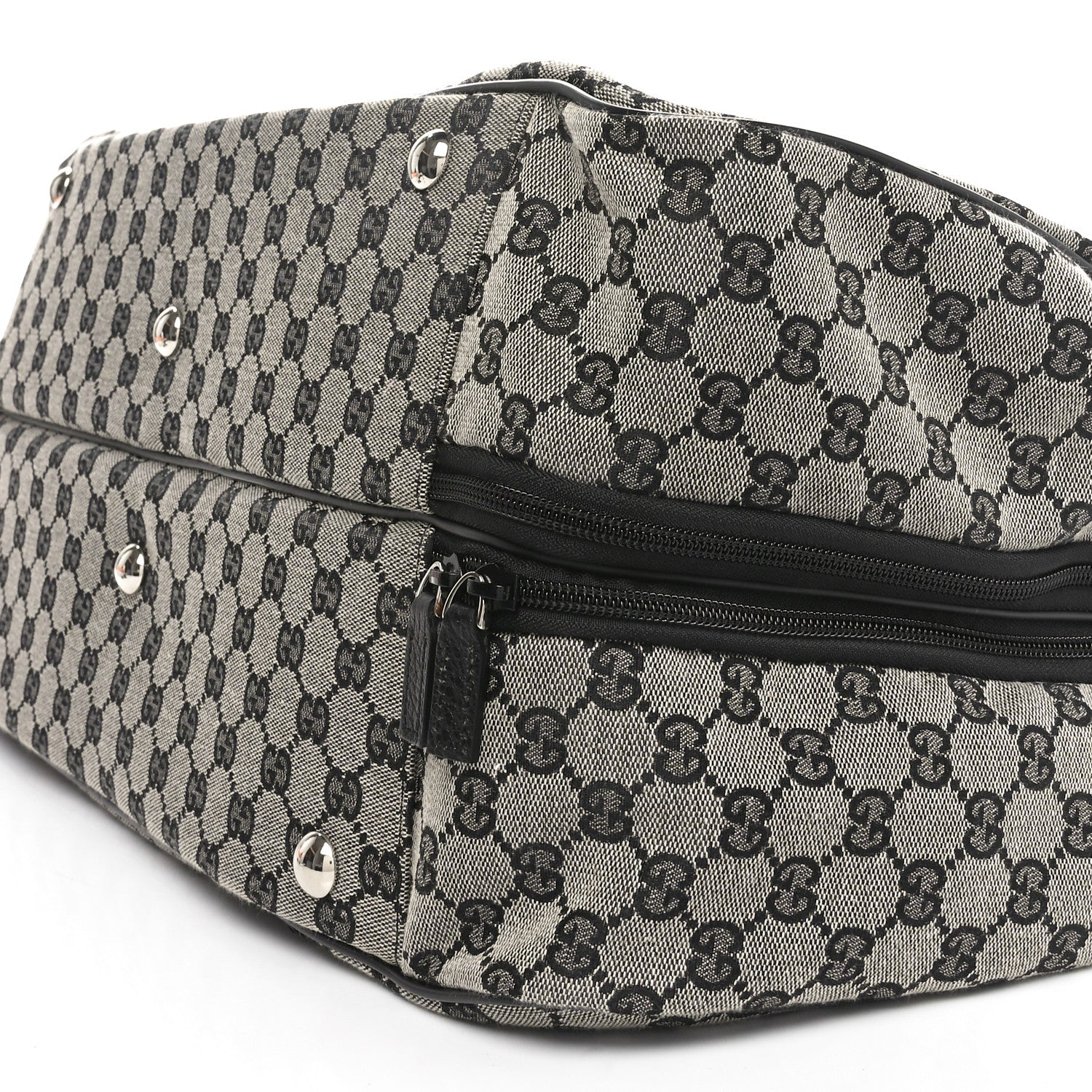 Monogram Textured Dollar Calfskin Suitcase Luggage Beige Black