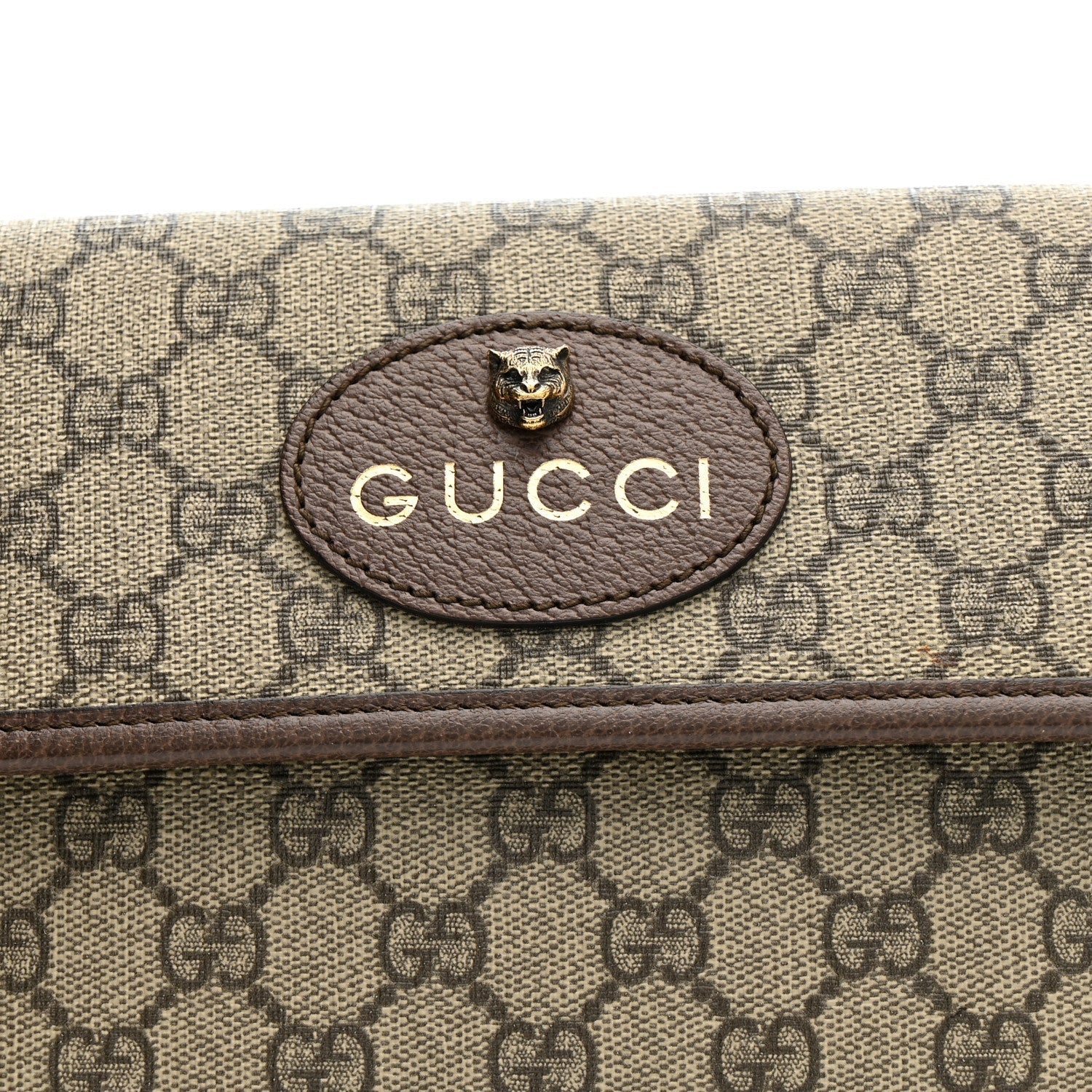 GG Supreme Monogram Neo Vintage Web Belt Bag Brown