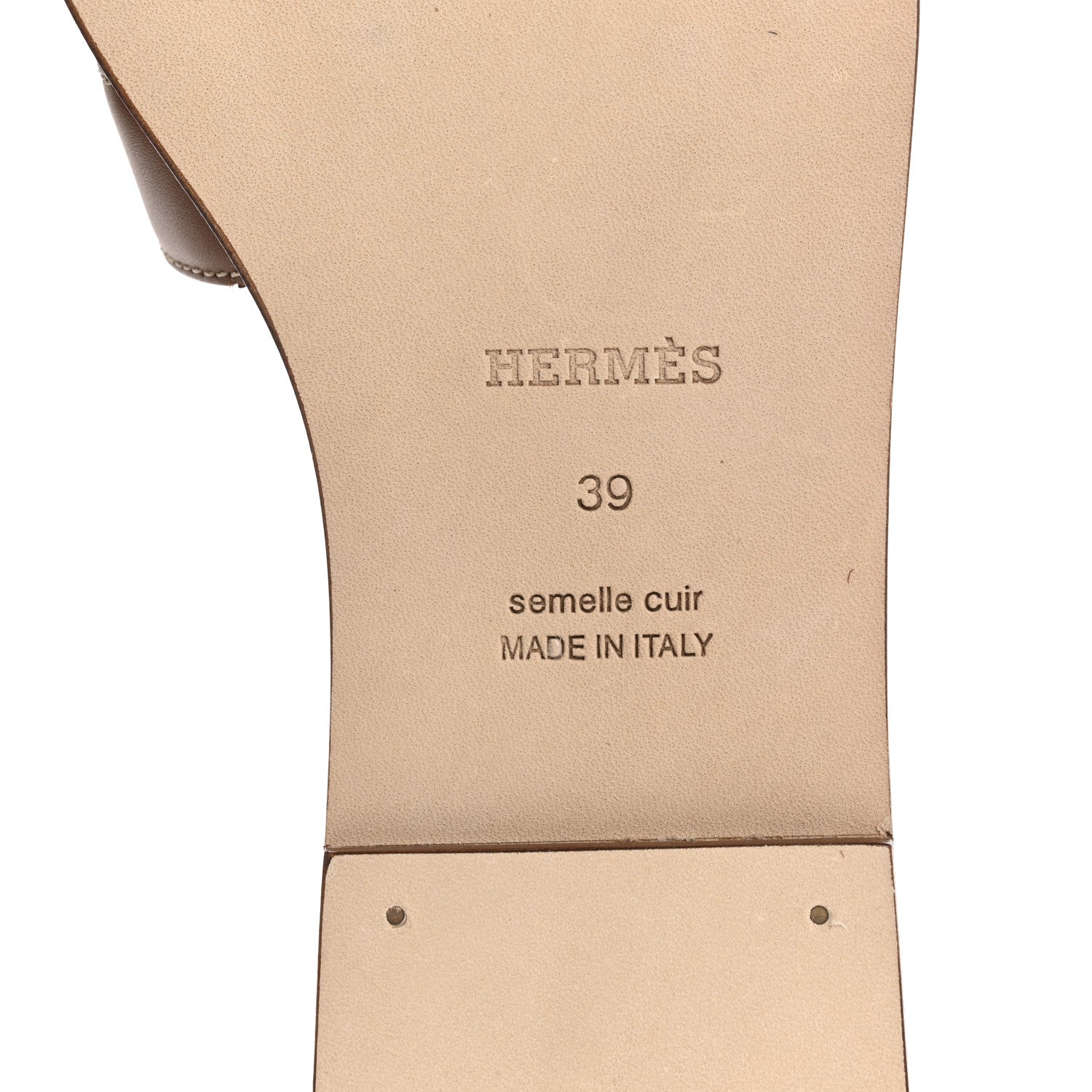 Box Calfskin Oran Sandals 39 Gold
