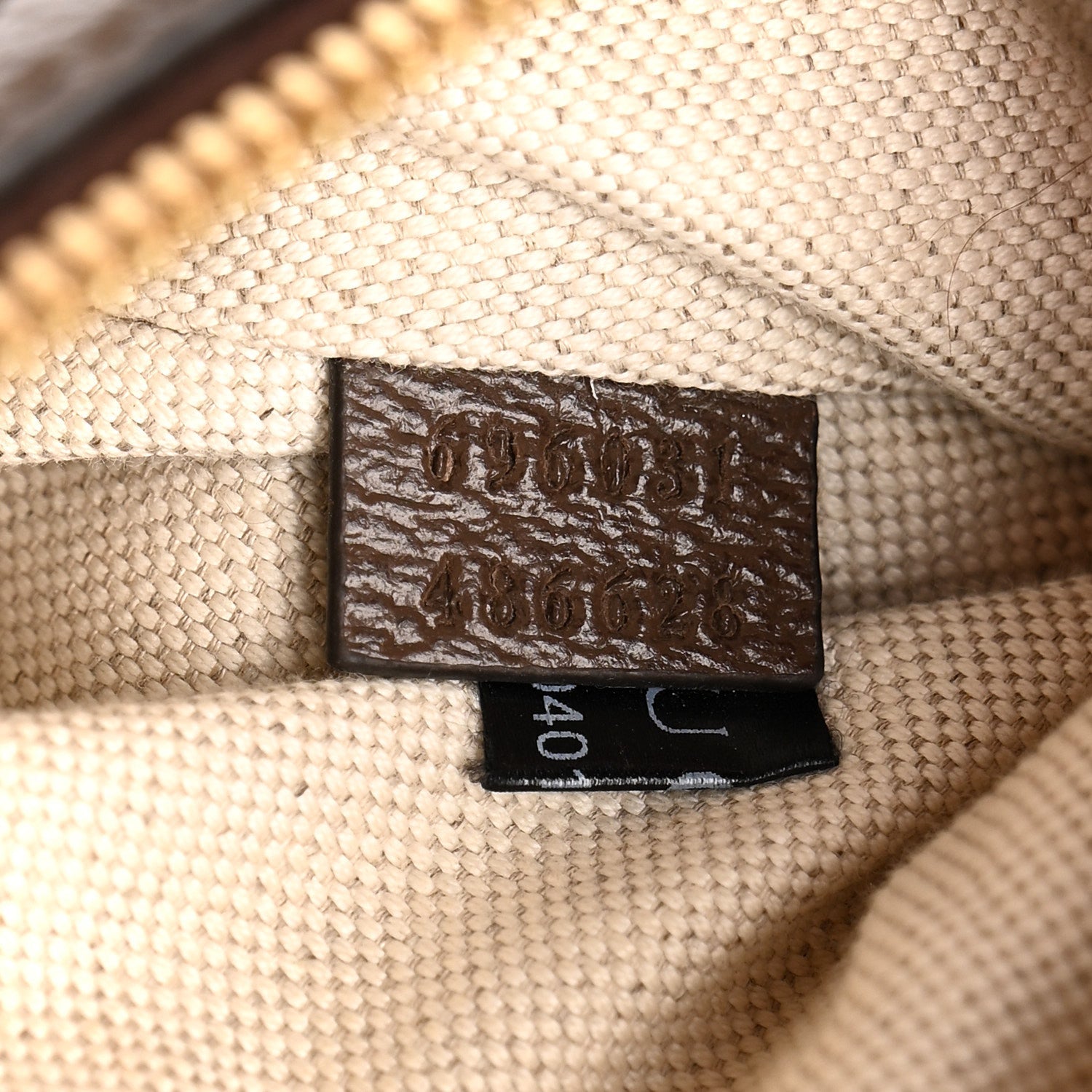 Monogram Jumbo GG Textured Dollar Calfskin Web Belt Bag Camel Ebony New Acero