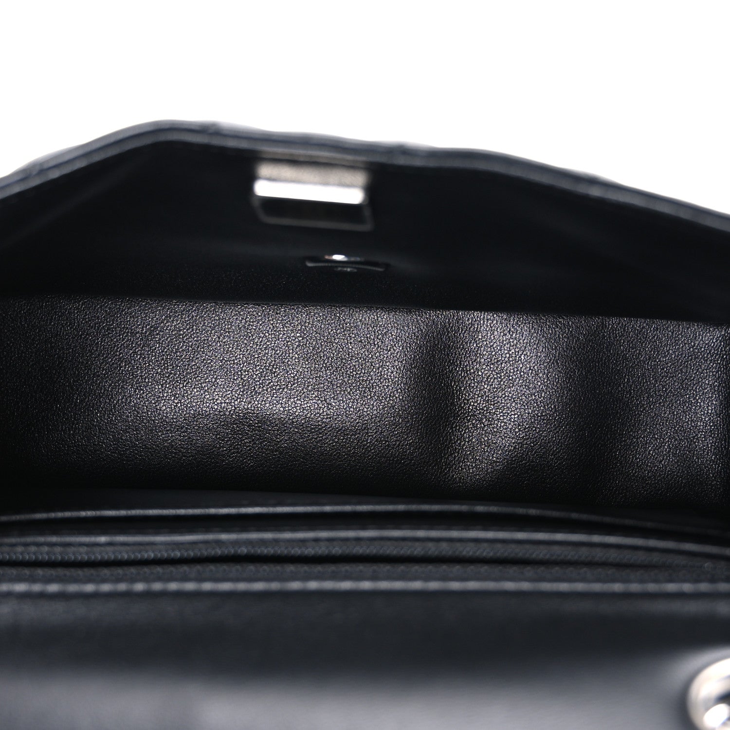 Lambskin Quilted Mini Rectangular Flap Black