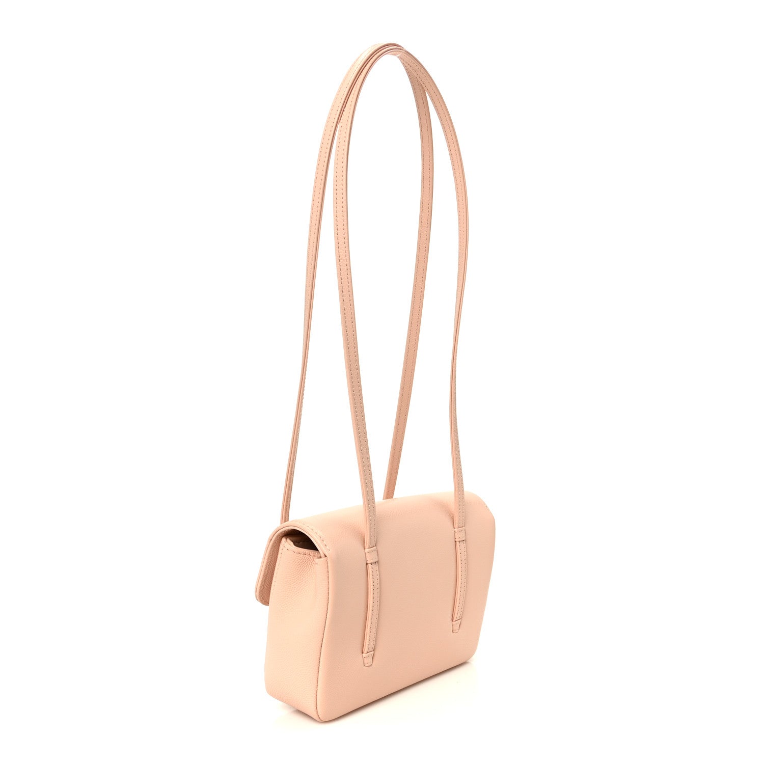 Shiny Caviar Mini Preppy Coco Shoulder Bag Light Pink