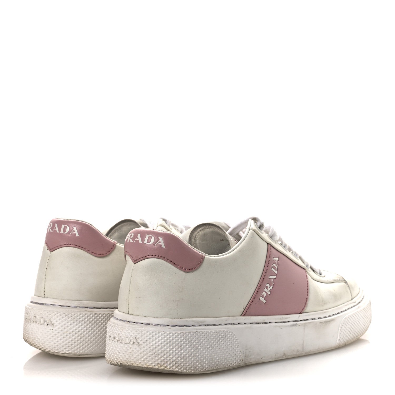 Vitello Soft Logo 45mm Platform Sneakers 35.5 White Pink