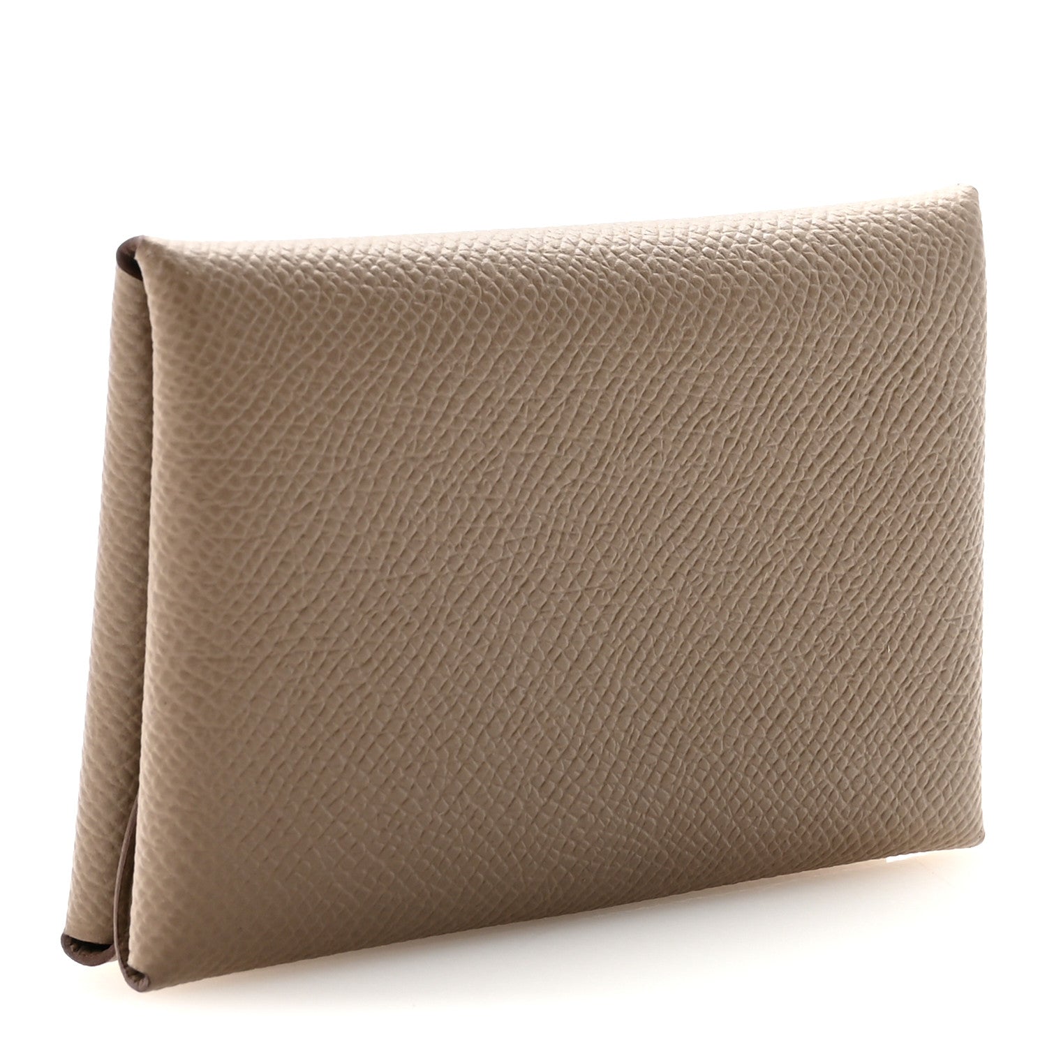 Epsom Calvi Duo Card Case Etoupe