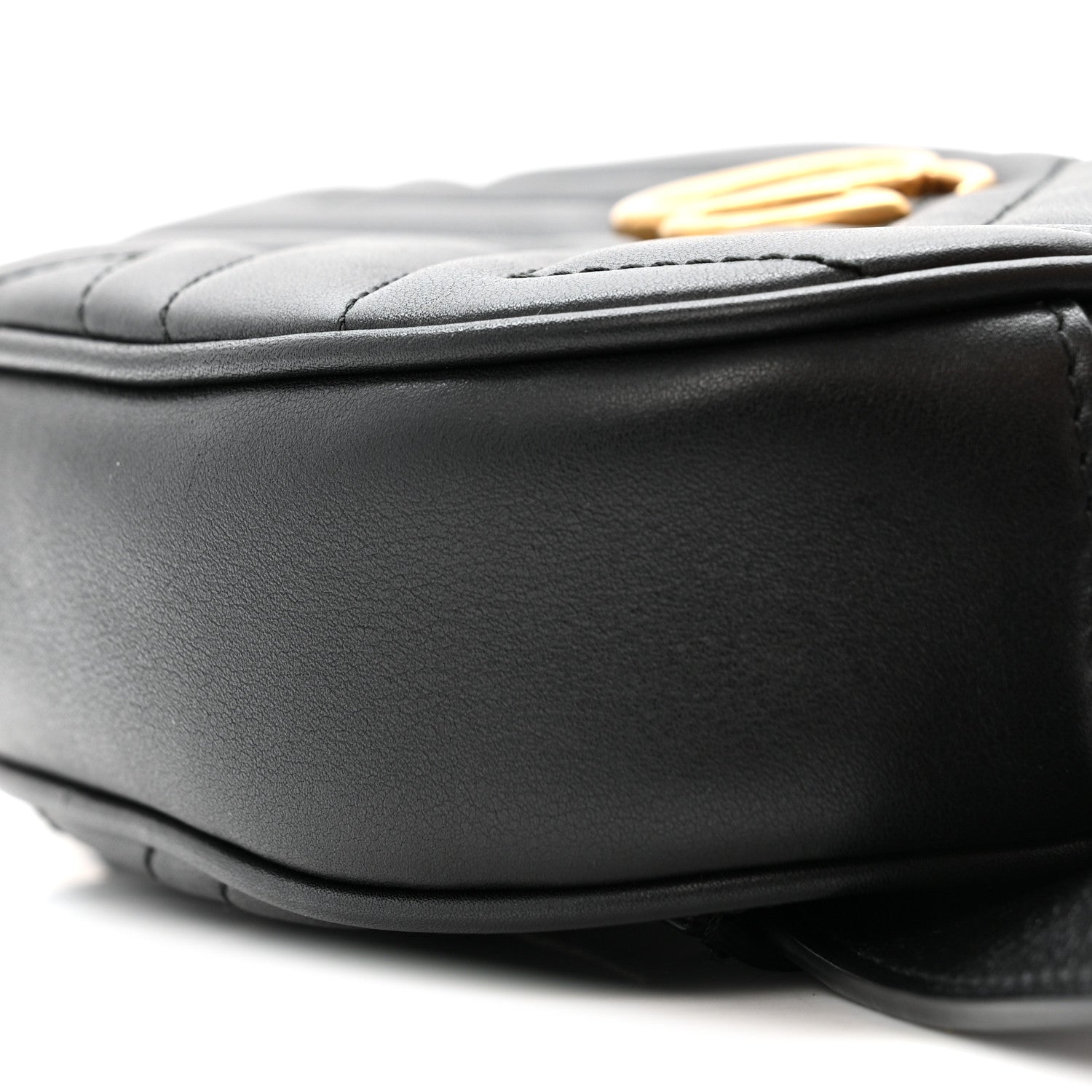Calfskin Matelasse GG Marmont Belt Bag 85 34 Black