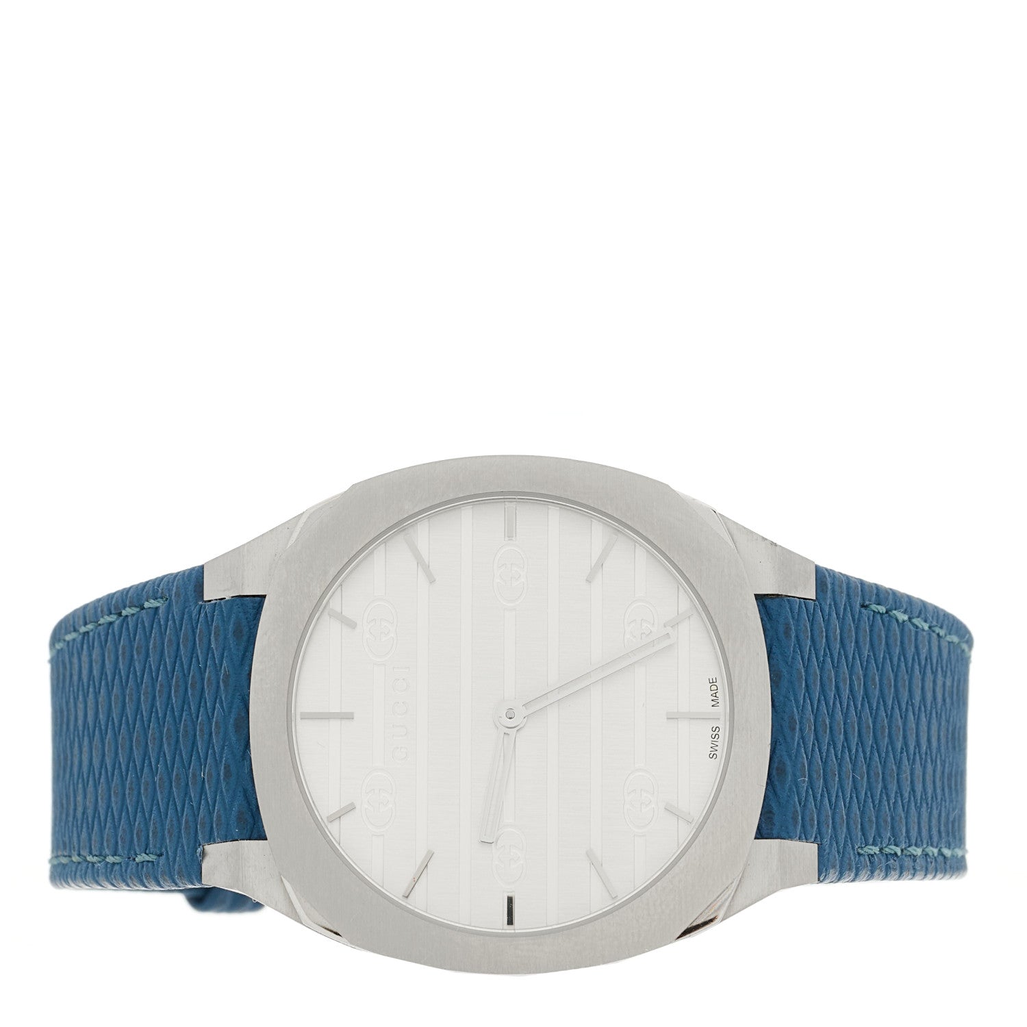 Stainless Steel Calfskin 38mm 25H Quartz Watch Blue