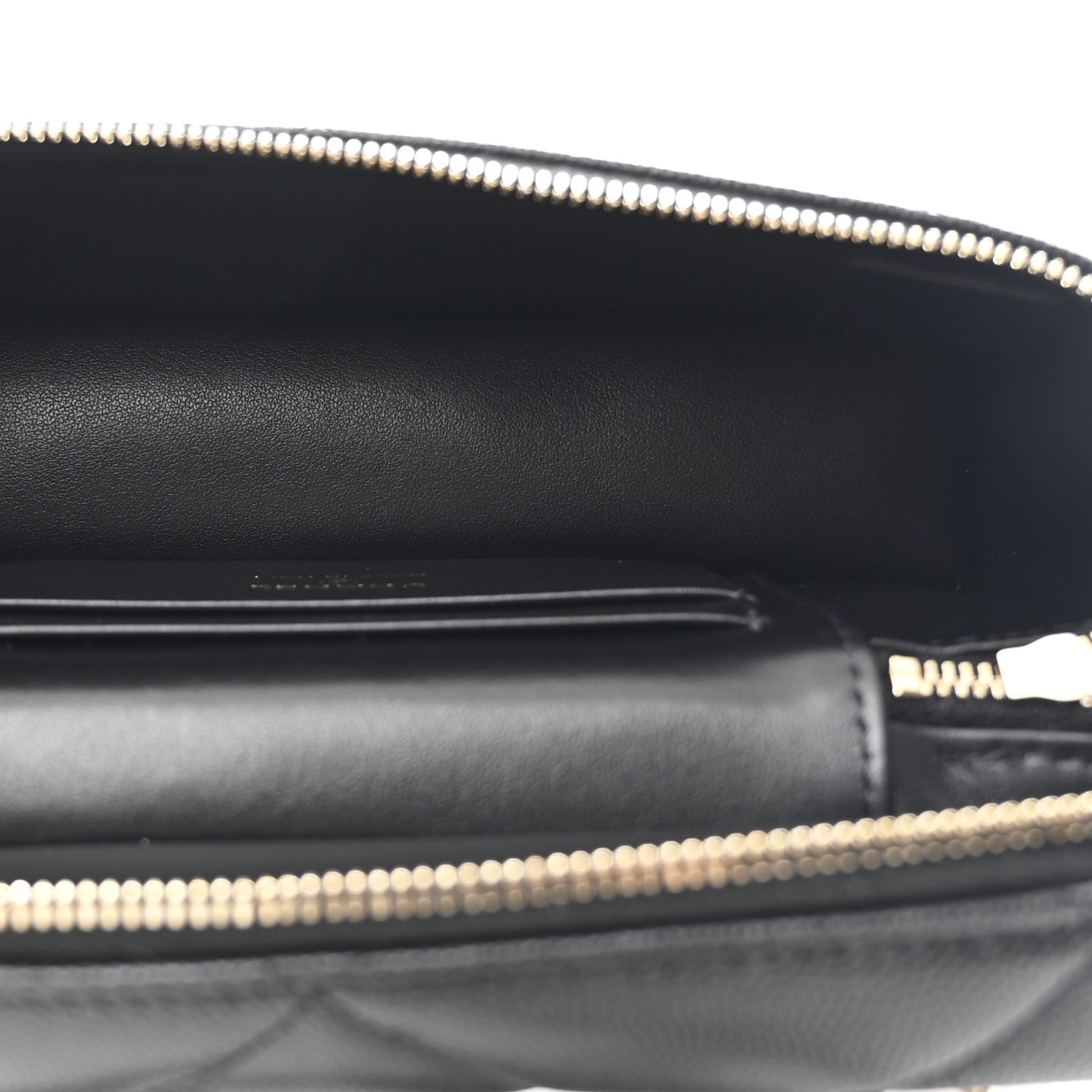 Caviar Quilted Top Handle Slim Vanity With Chain Black