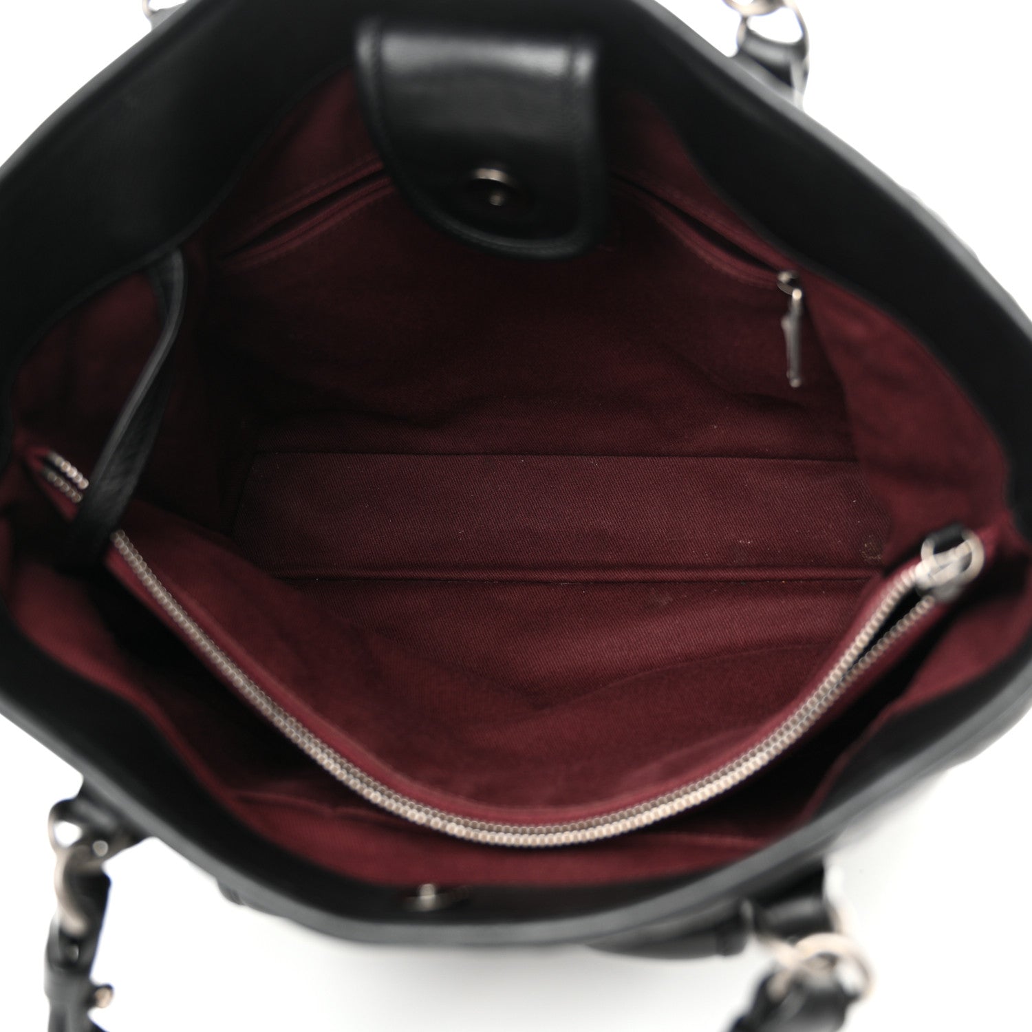 Calfskin Quilted Small Casual Riviera Tote Black
