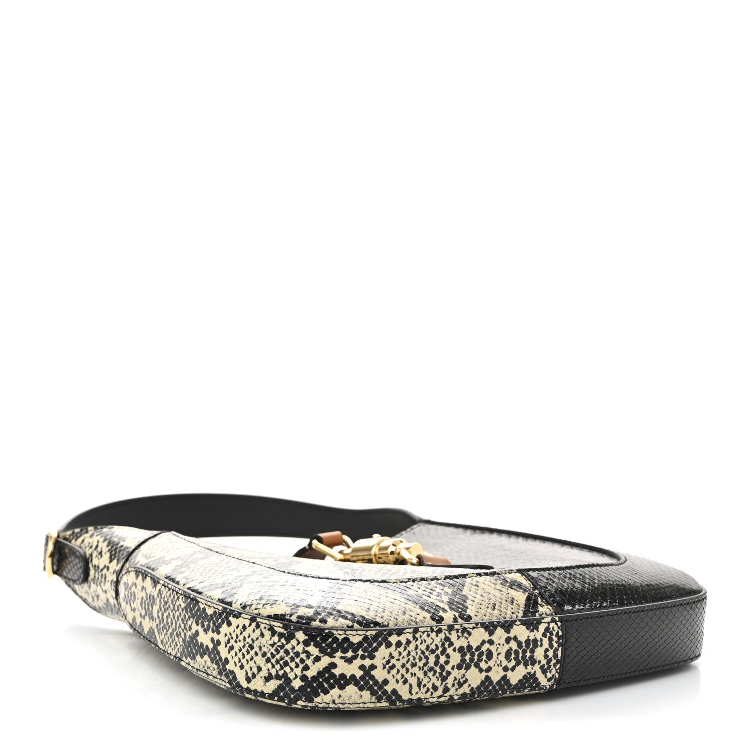 Snakeskin Small Jackie 1961 Hobo Black Beige