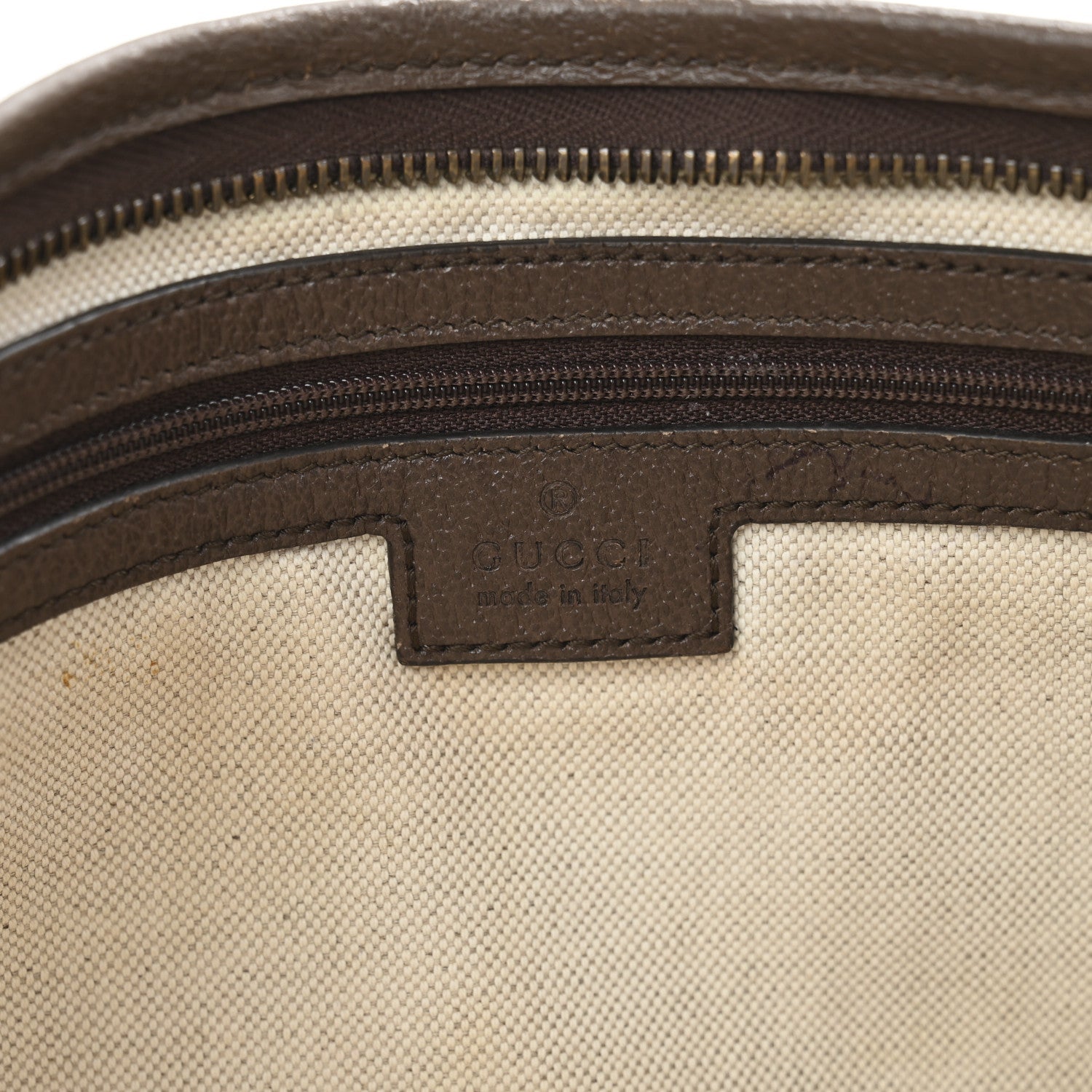 GG Supreme Monogram Web Ophidia GG Toiletry Case Beige New Acero