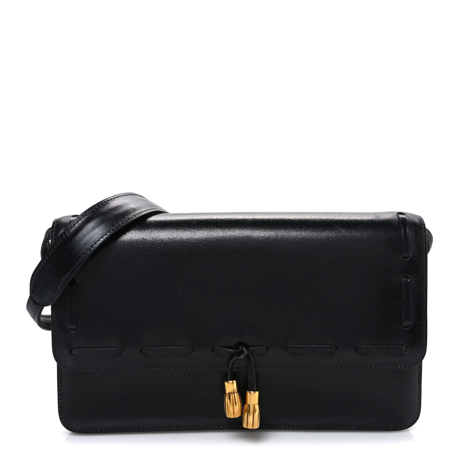 Box Tassel Shoulder Bag Black