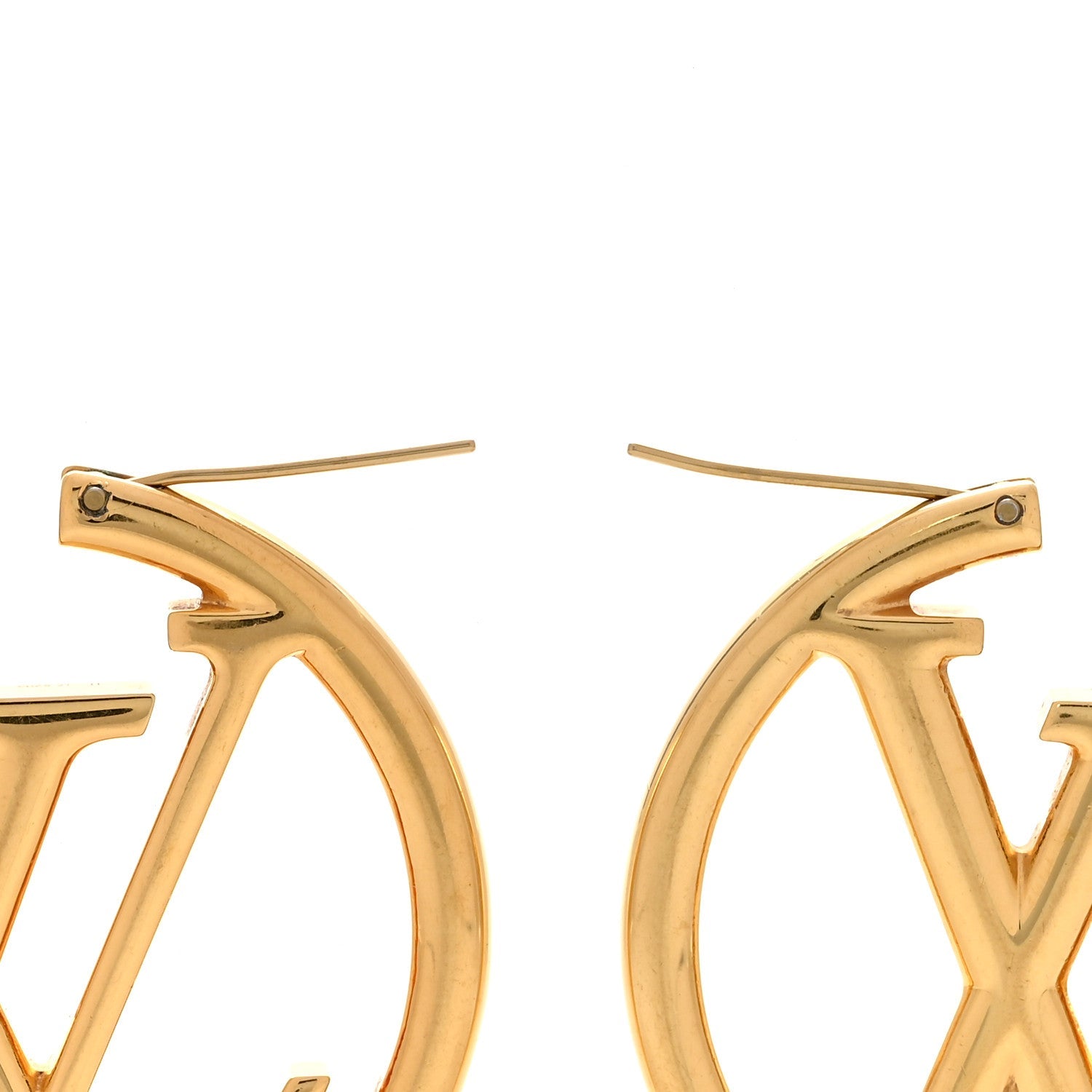 Metal Louise Hoop Earrings Gold
