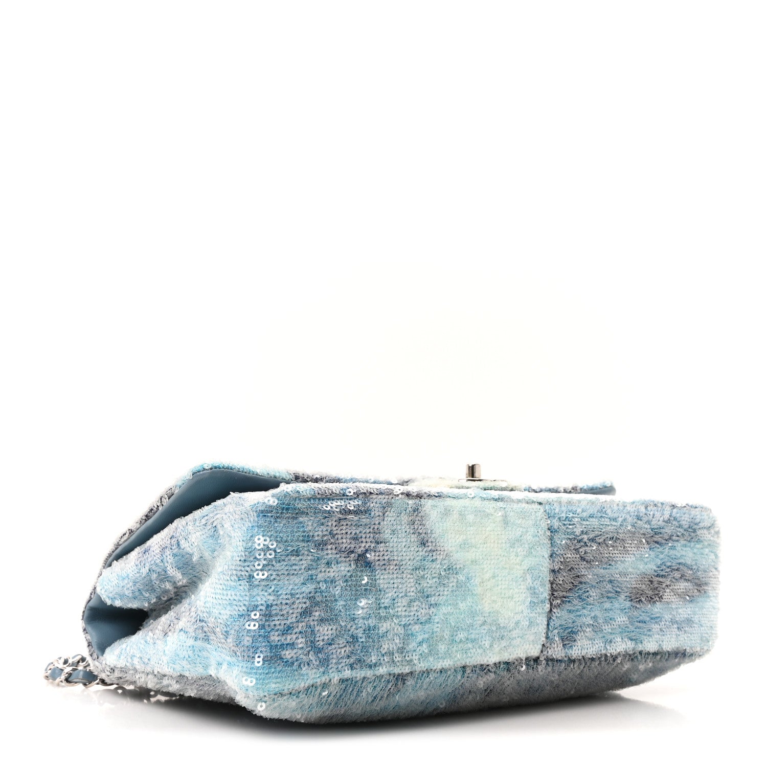 Sequin Large Waterfall Flap Light Blue