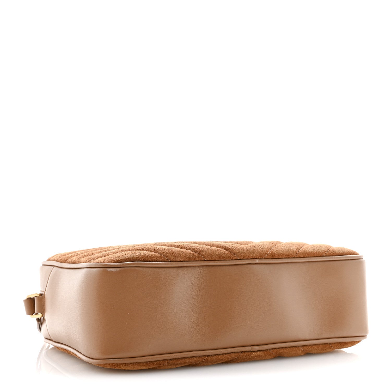 Suede Matelasse Monogram Lou Camera Bag Cinnamon