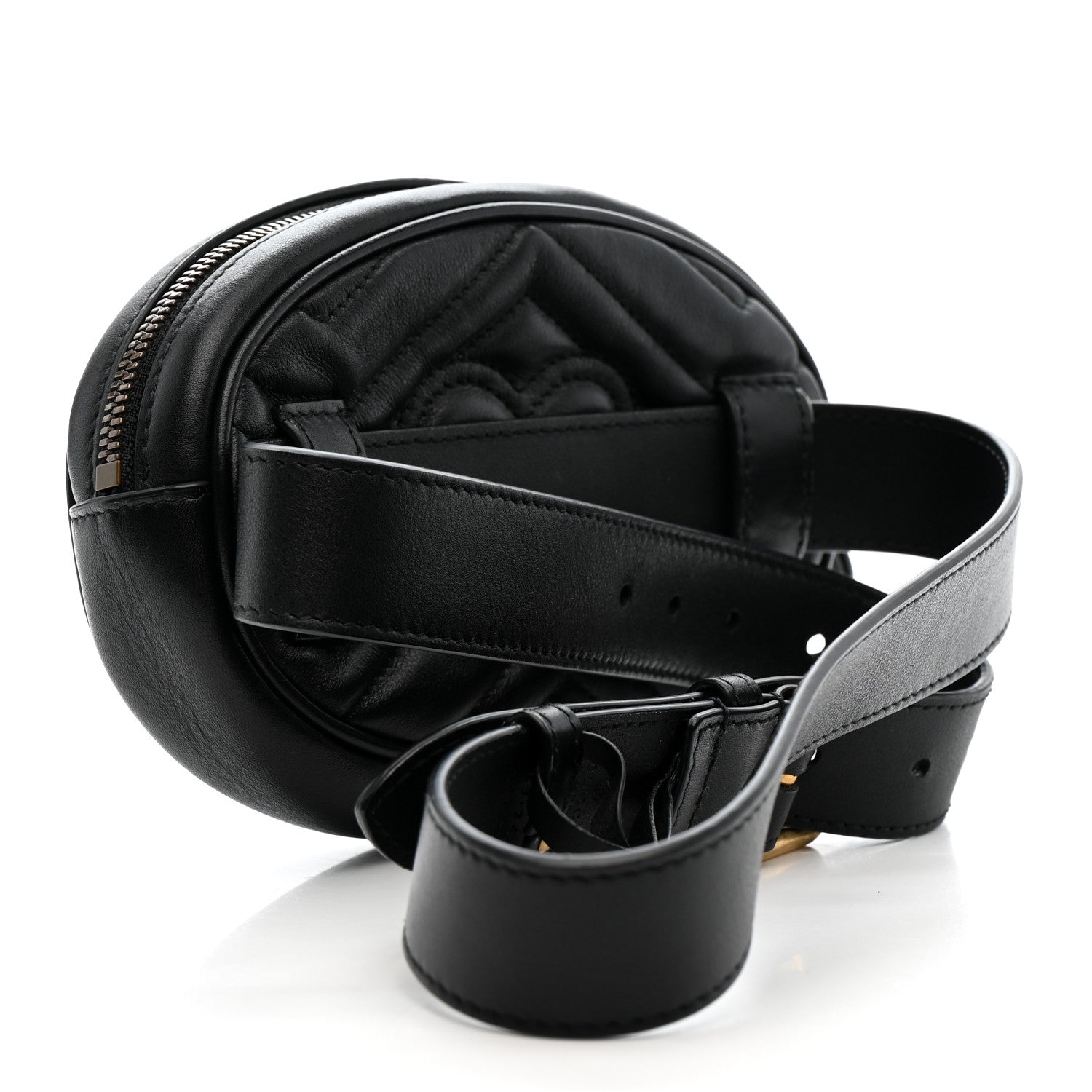 Calfskin Matelasse GG Marmont Belt Bag 85 34 Black
