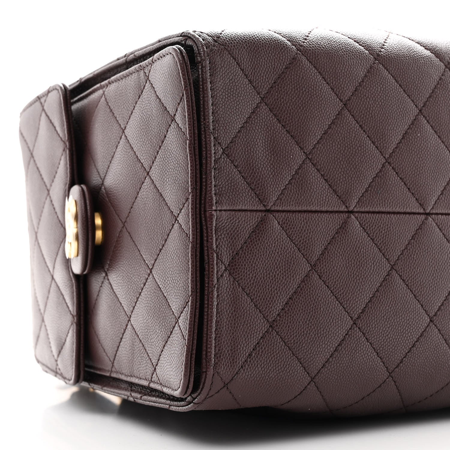 Caviar Quilted Medium Chanel 25 Handbag Dark Brown