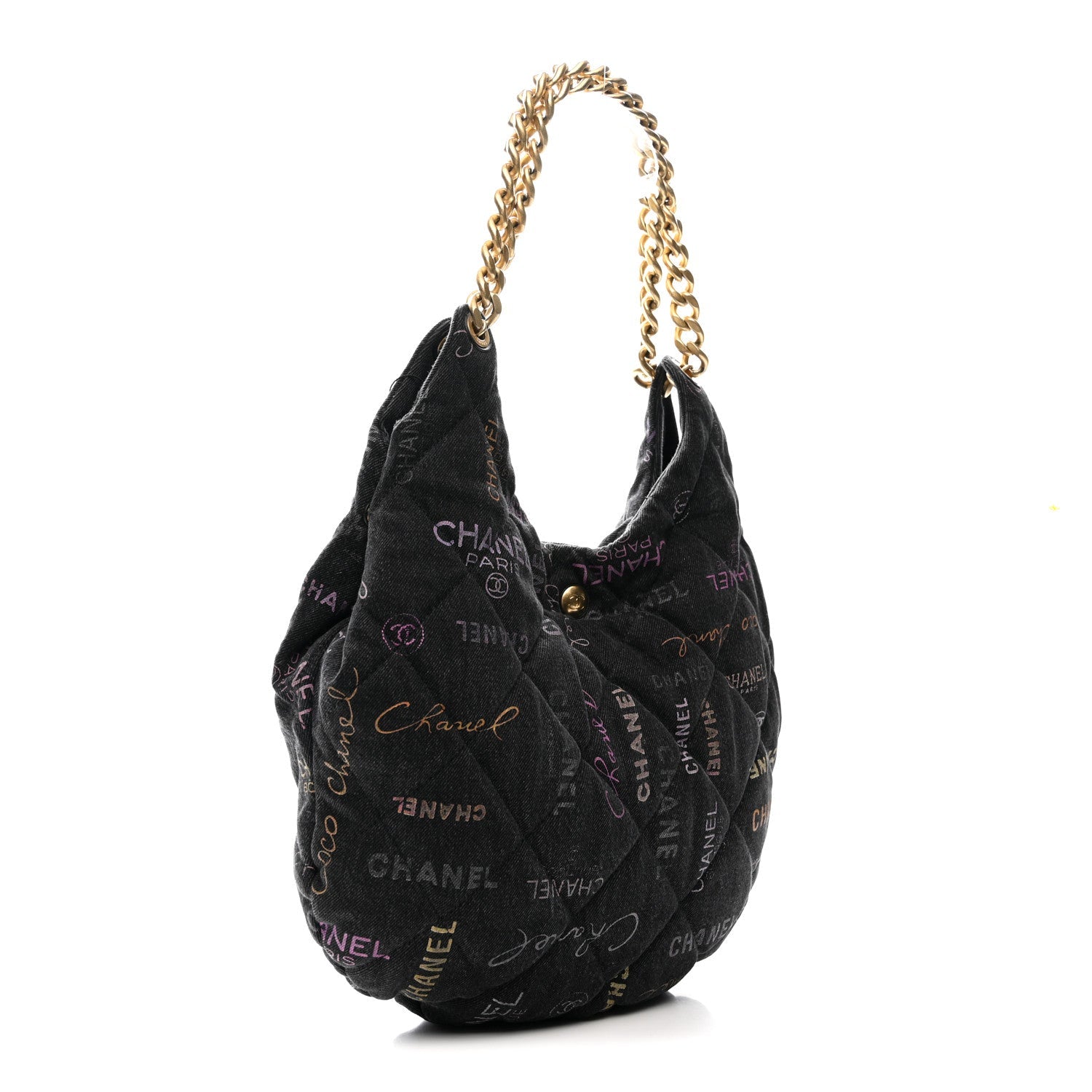 Denim Quilted Denim Mood Hobo Black Multicolor