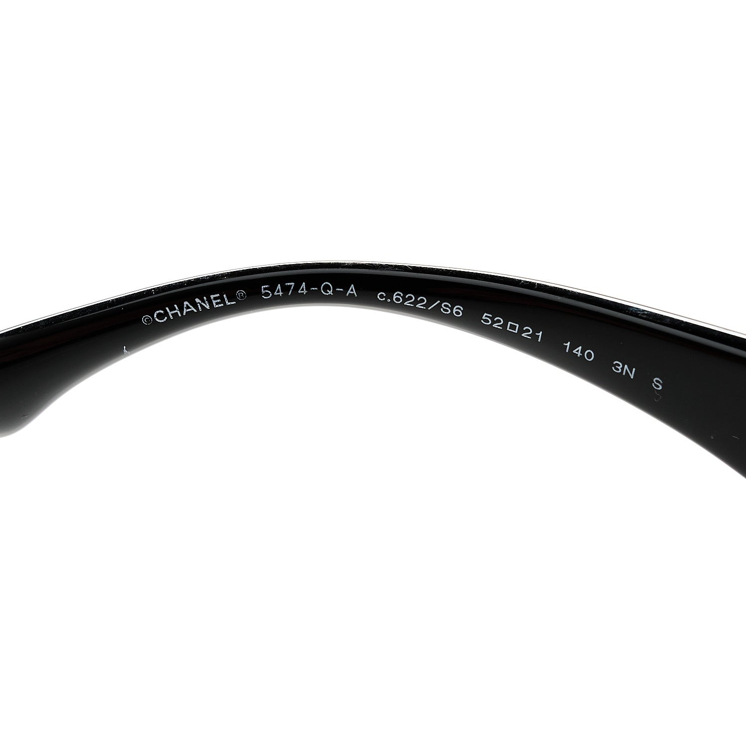 Acetate Calfskin Square Sunglasses 5474-Q-A Black