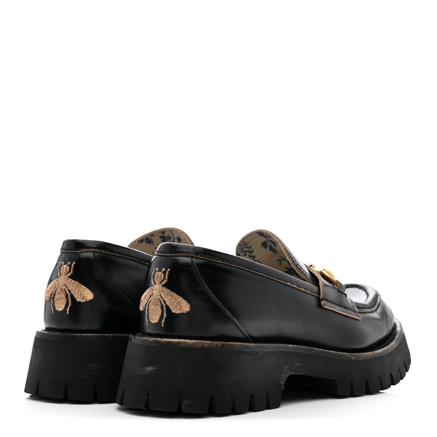 Cordovan Lux Womens Harald Horsebit 25mm Platform Loafers 38.5 Black