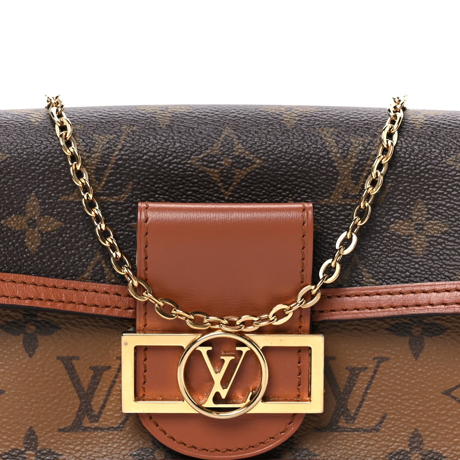 Reverse Monogram Dauphine Chain Wallet
