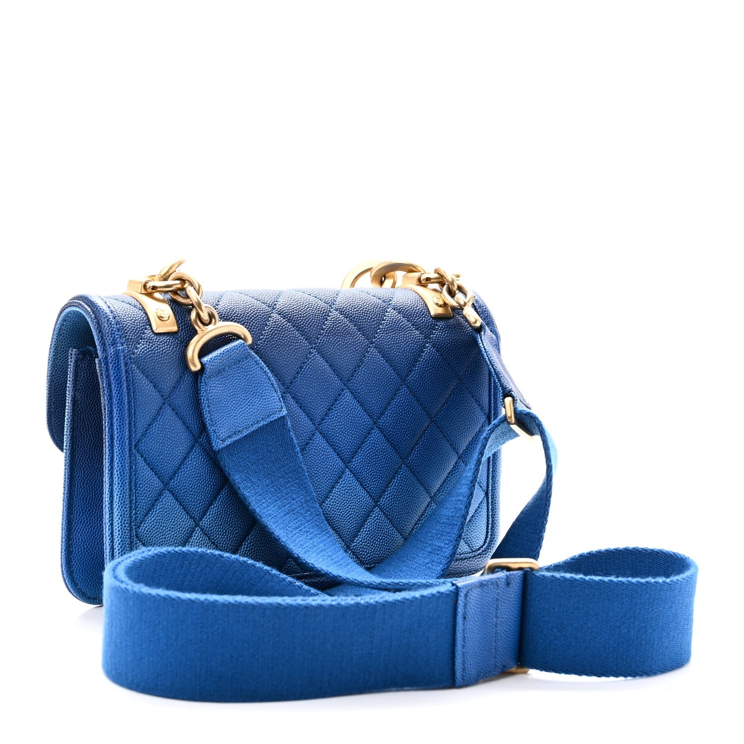 Caviar Quilted Small Sunset On The Sea Flap Blue