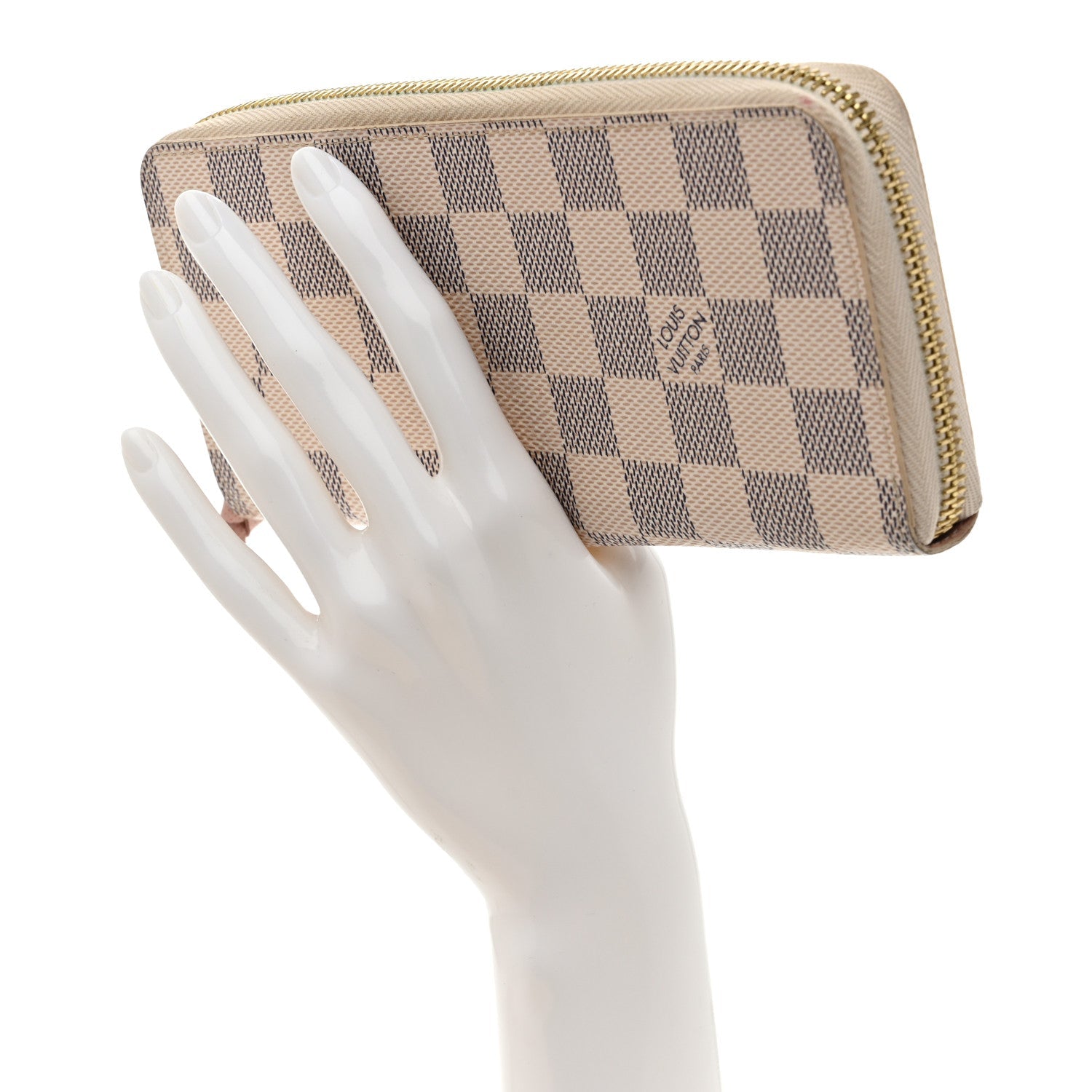 Damier Azur Clemence Wallet Rose Ballerine