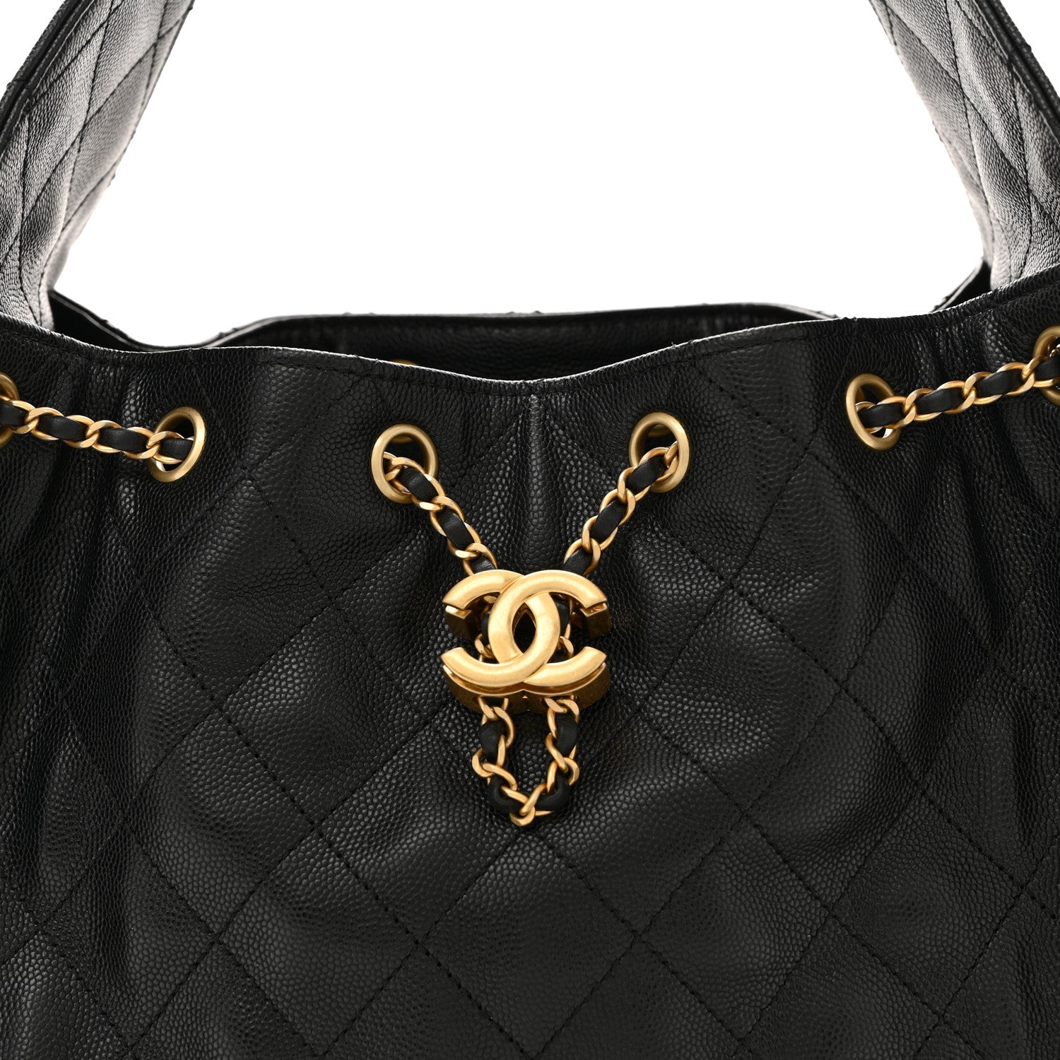 Caviar Quilted Small Chanel 25 Handbag Black