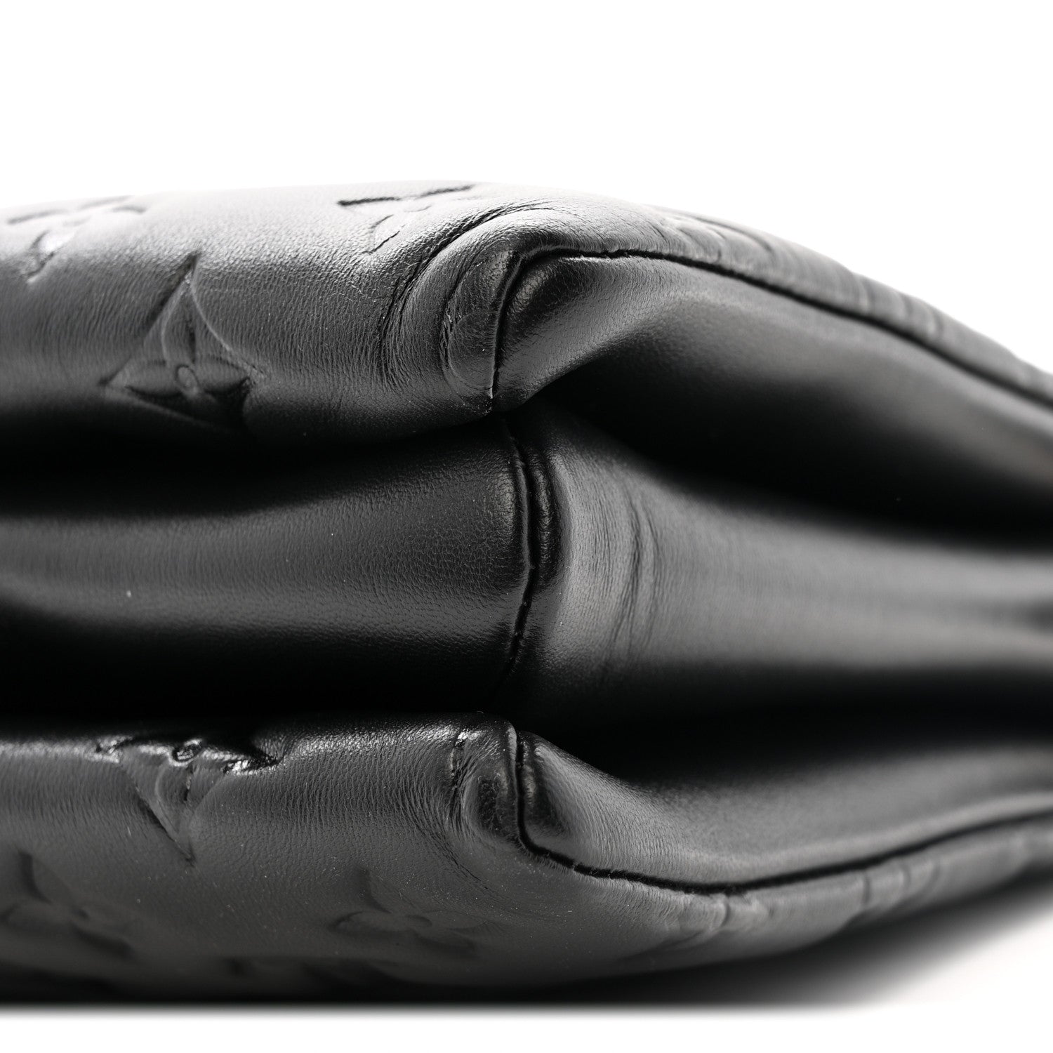 Lambskin Embossed Monogram Coussin PM Black