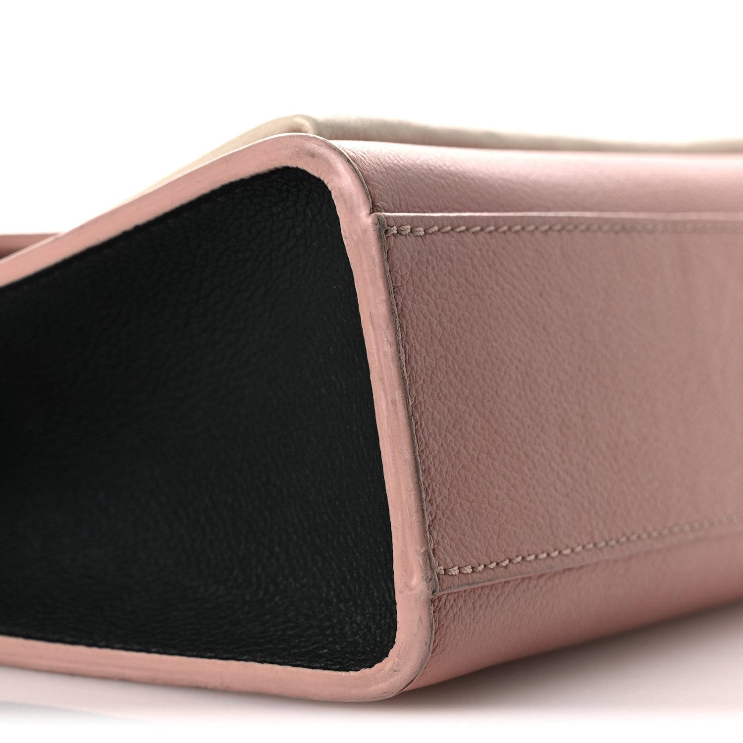 Soft Calfskin My Lockme Chain Bag BB Rose Boudoir Creme