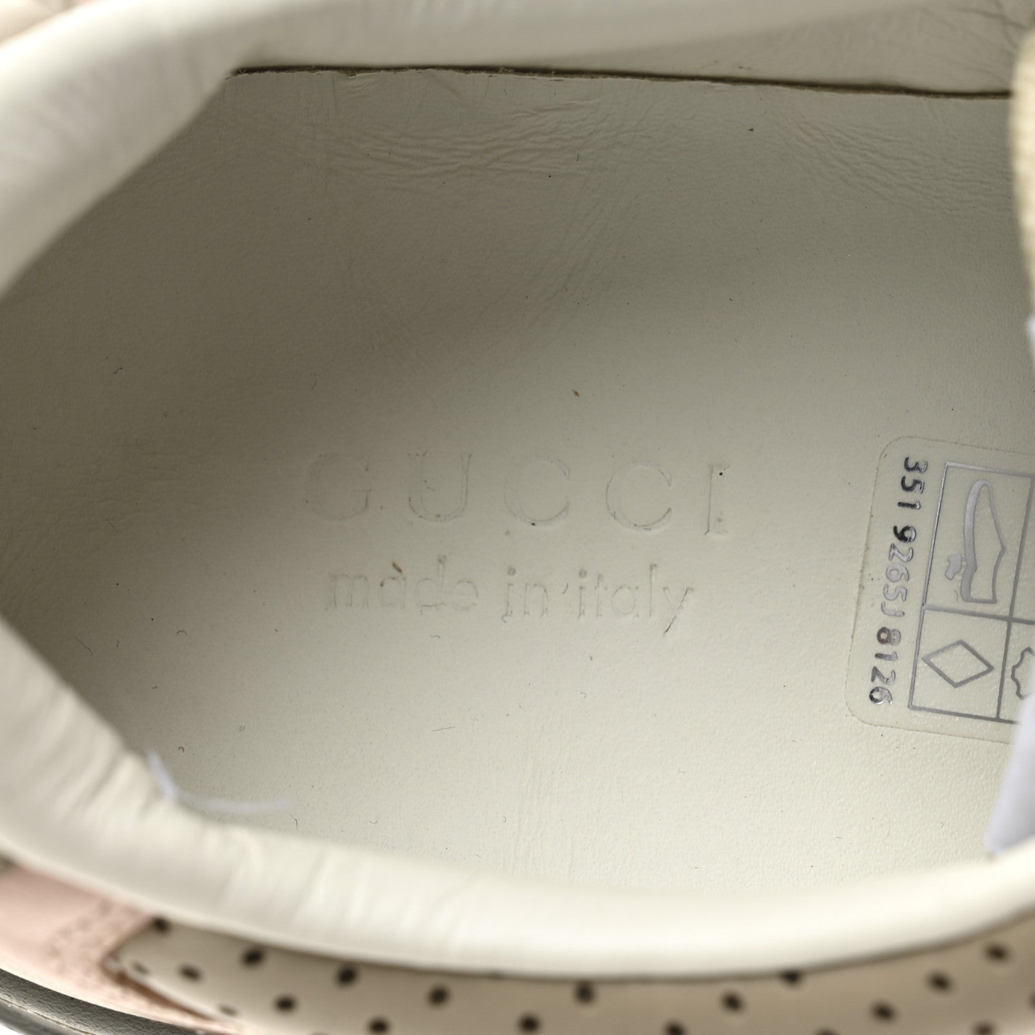Calfskin GG Supreme Monogram Perforated Womens Platform 55mm Sneakers 37 Apricot Pink Beige Grey