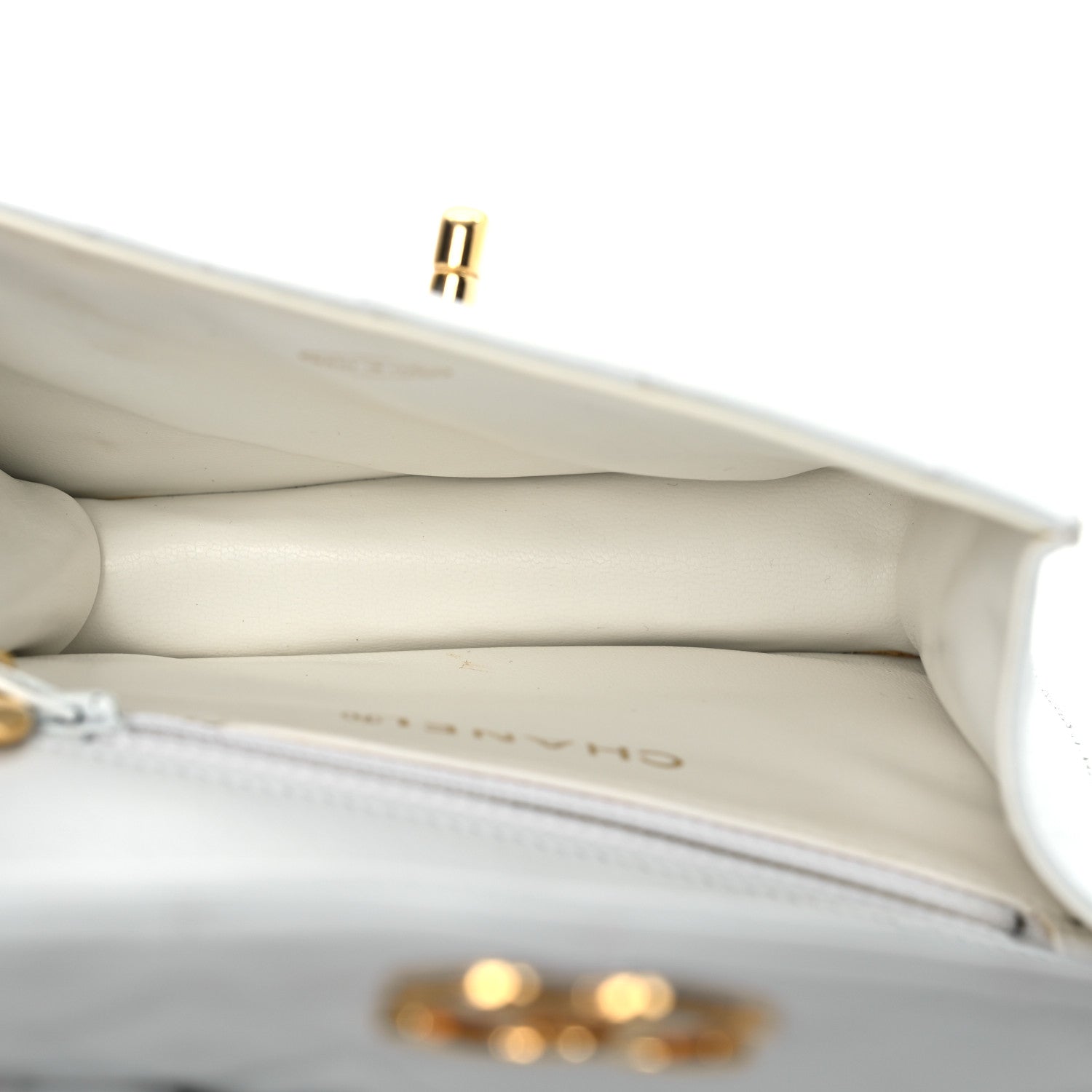 Lambskin Quilted Flap Waist Belt Bag 75 30 White