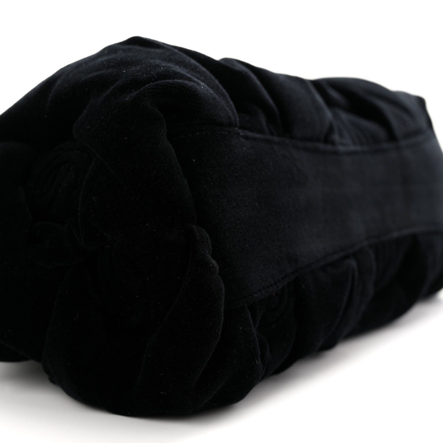 Velvet Enamel CC Kiss Lock Clutch Black