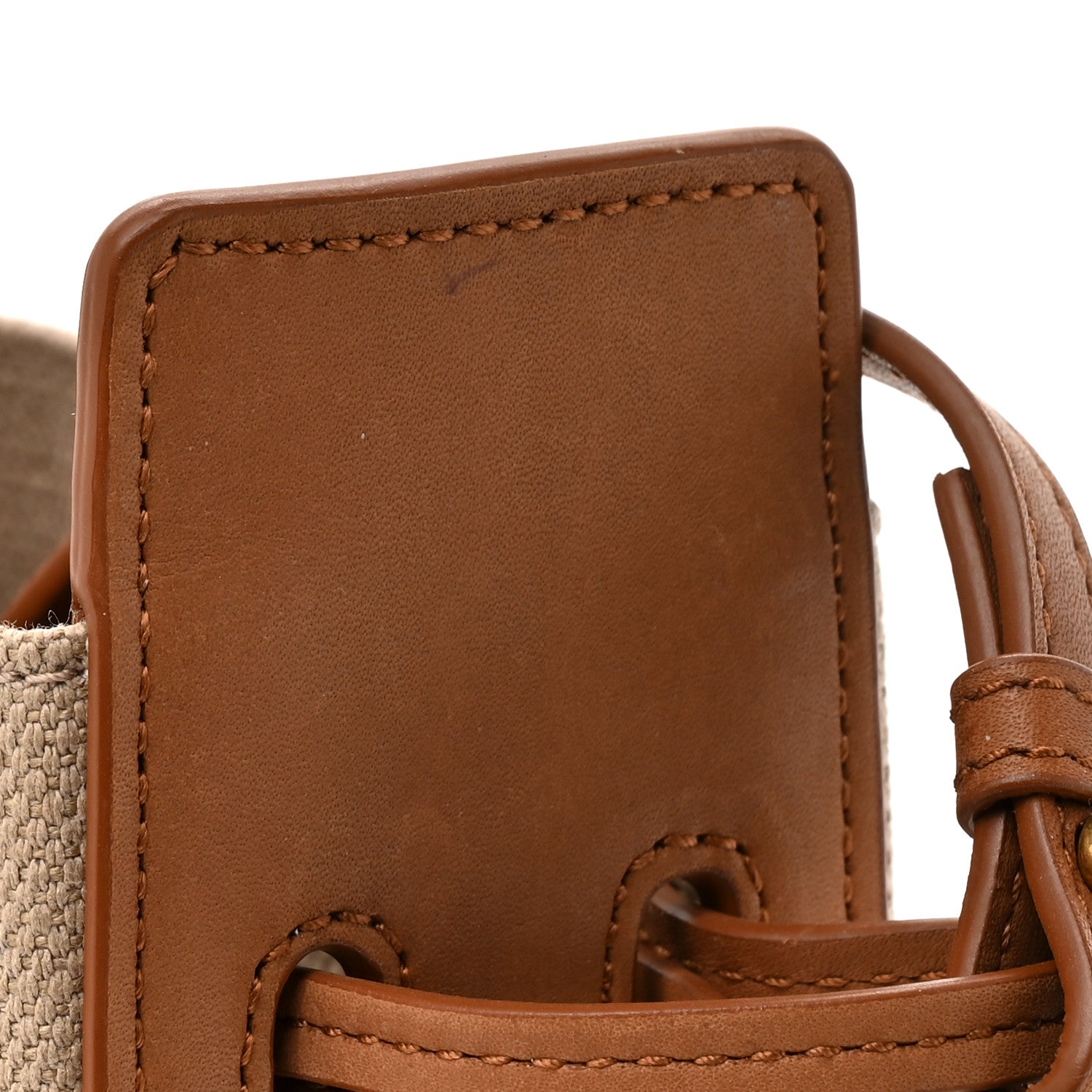 Canvas Calfskin Small Bucket Bag Desert Dust Brick