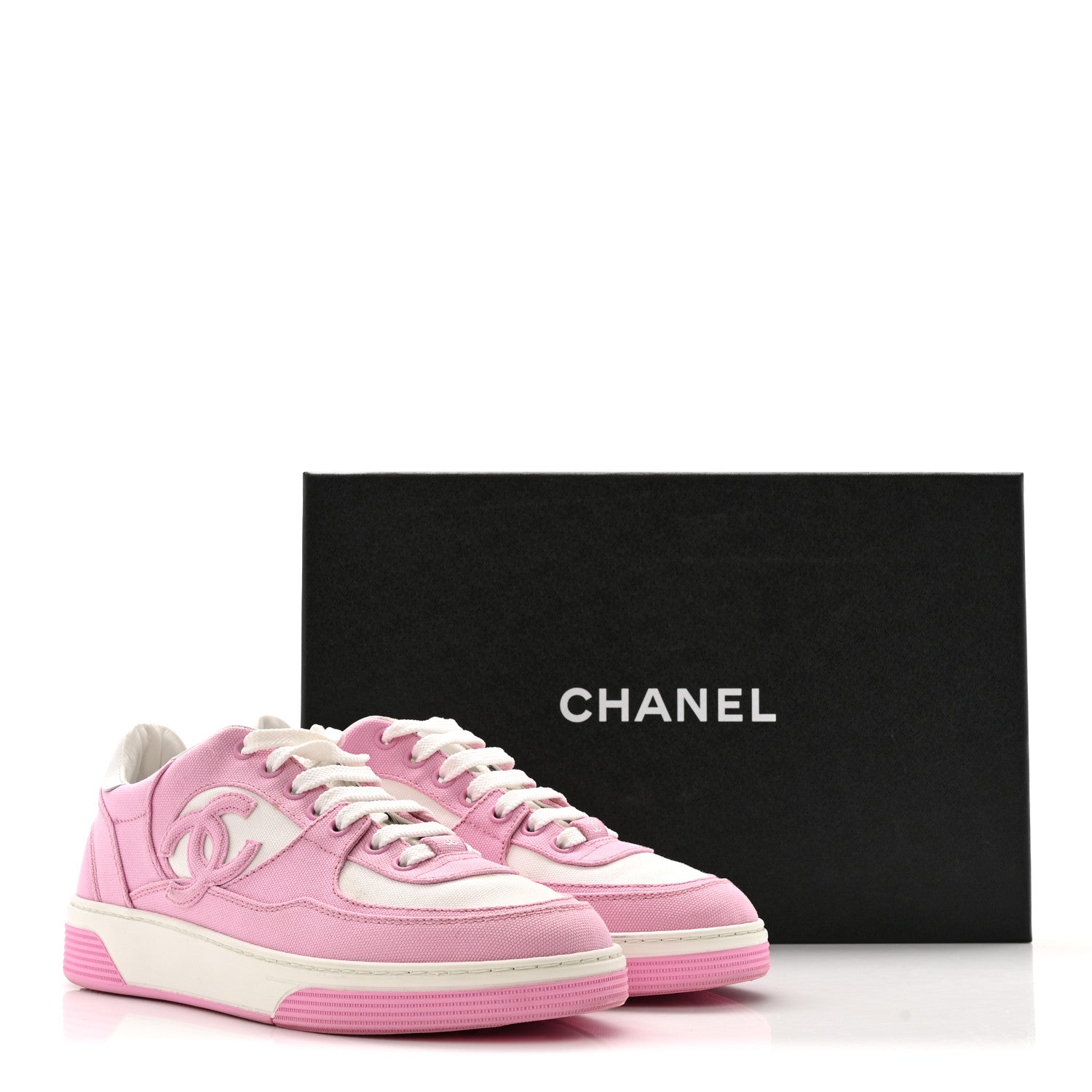 Cotton Sneakers 38 Pink White