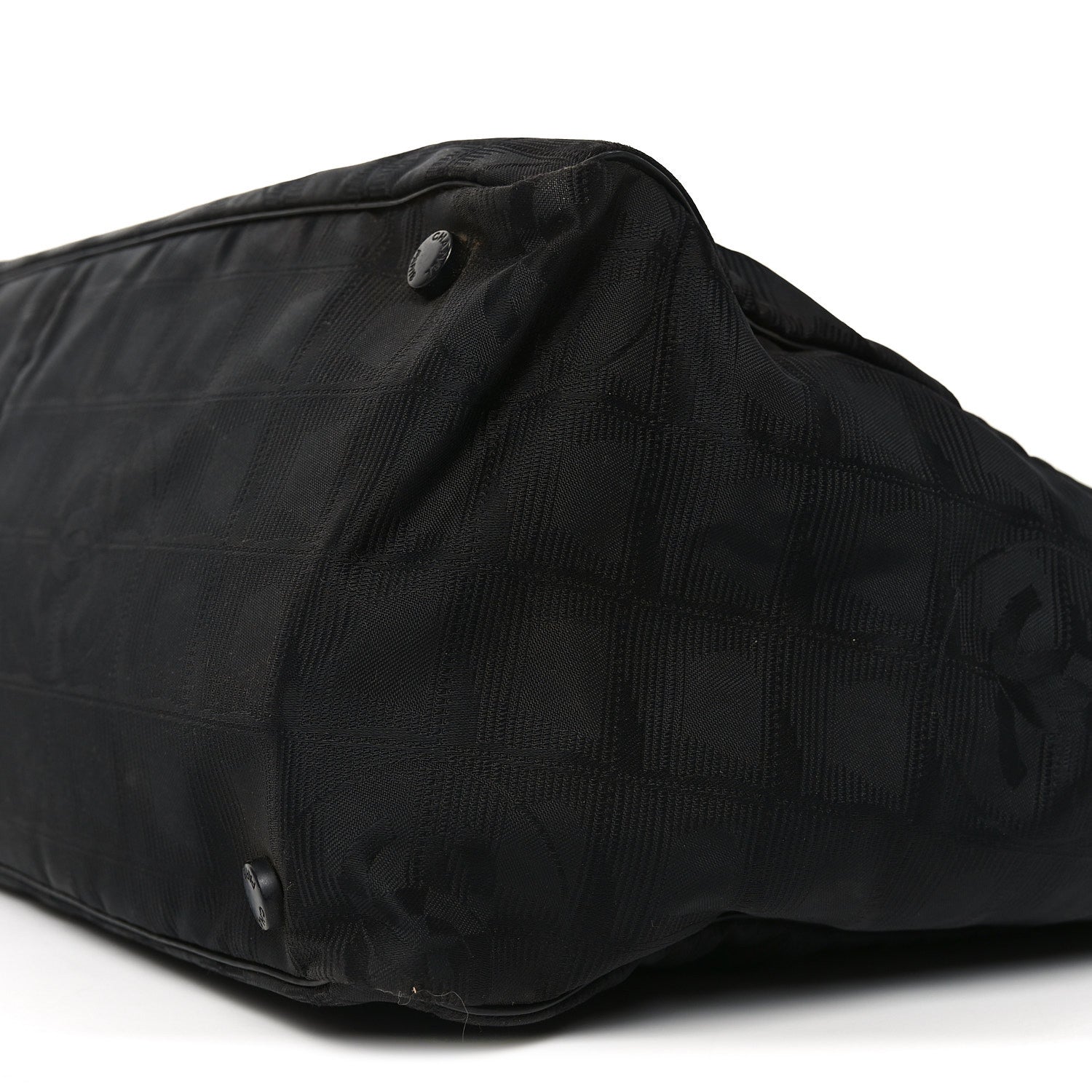 Nylon Large Travel Tote Black