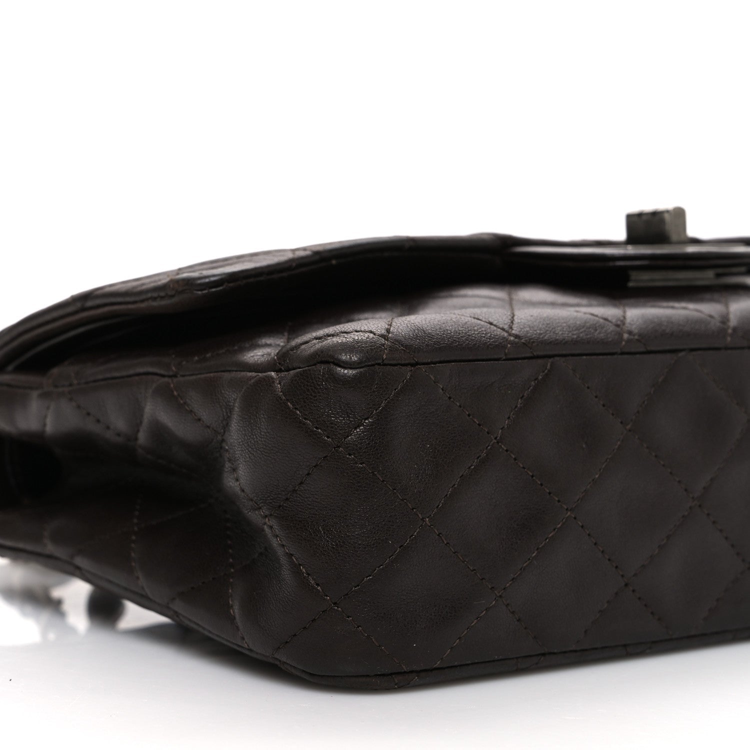 Lambskin Quilted Medium Hybrid Reissue Flap Brown