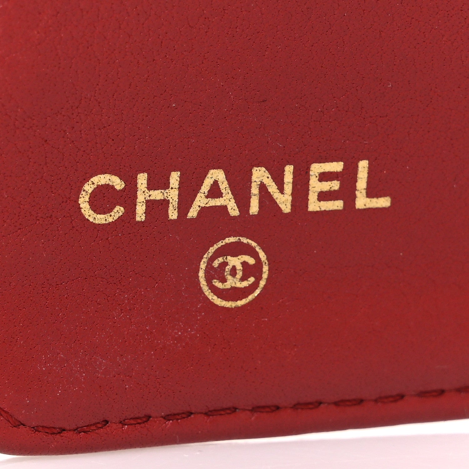 Aged Calfskin Quilted Reissue 2.55 Yen Wallet Red