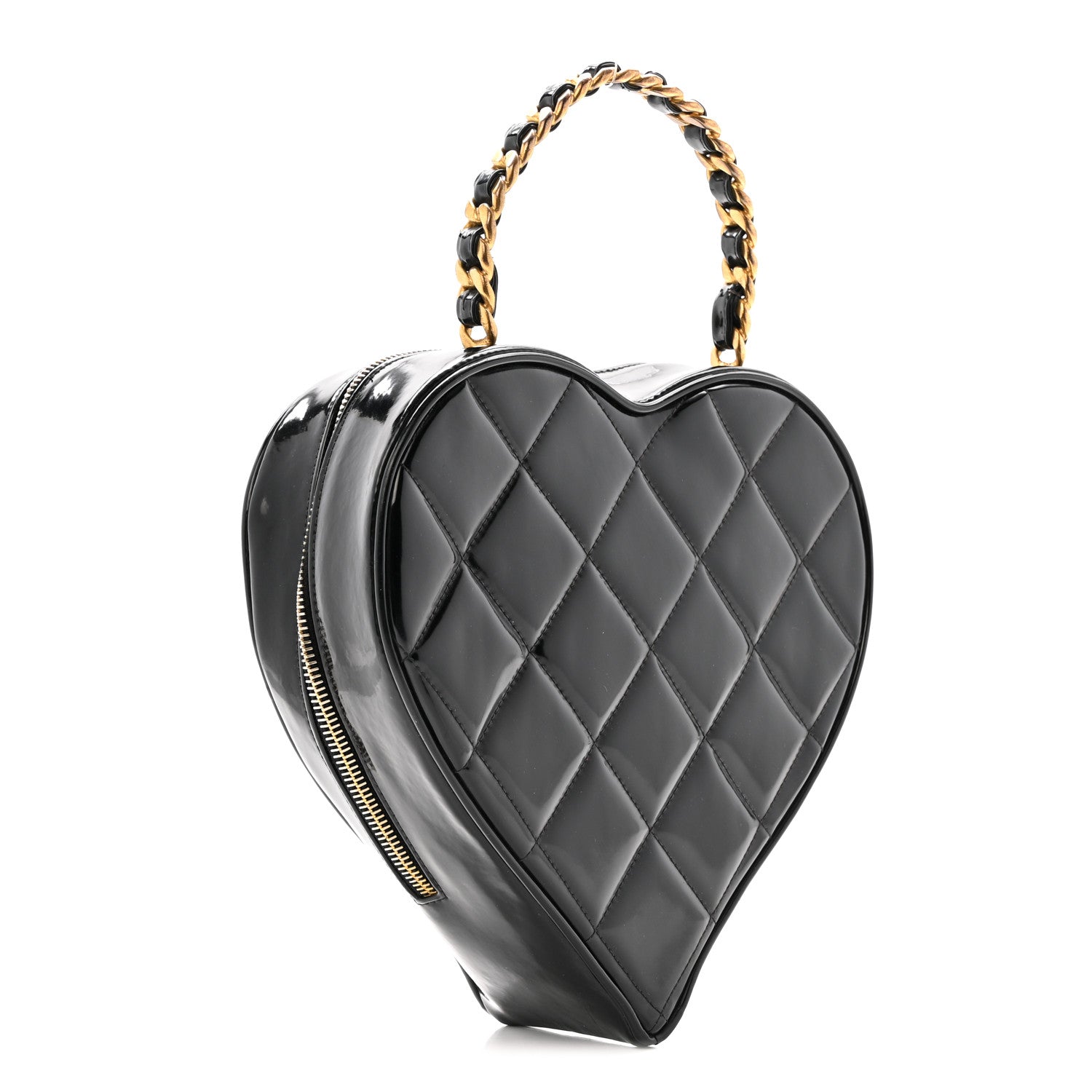 Patent CC Heart Vanity Case Black