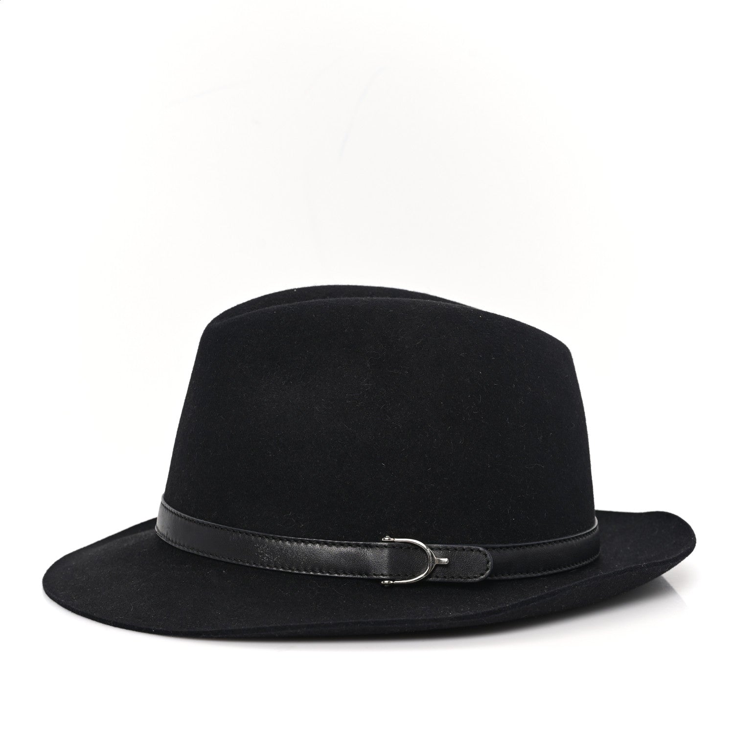Felt Horsebit Hat L Black