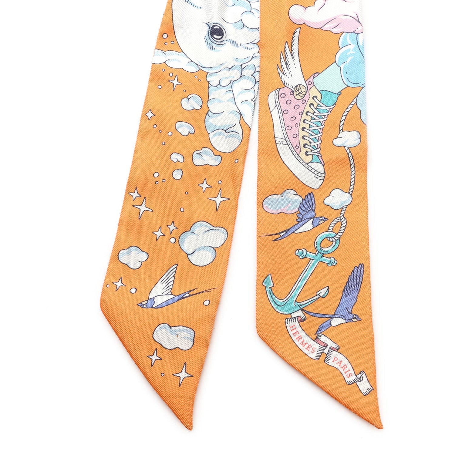 Silk Sur Mon Nuage Twilly Abricot Bleu Multicolor
