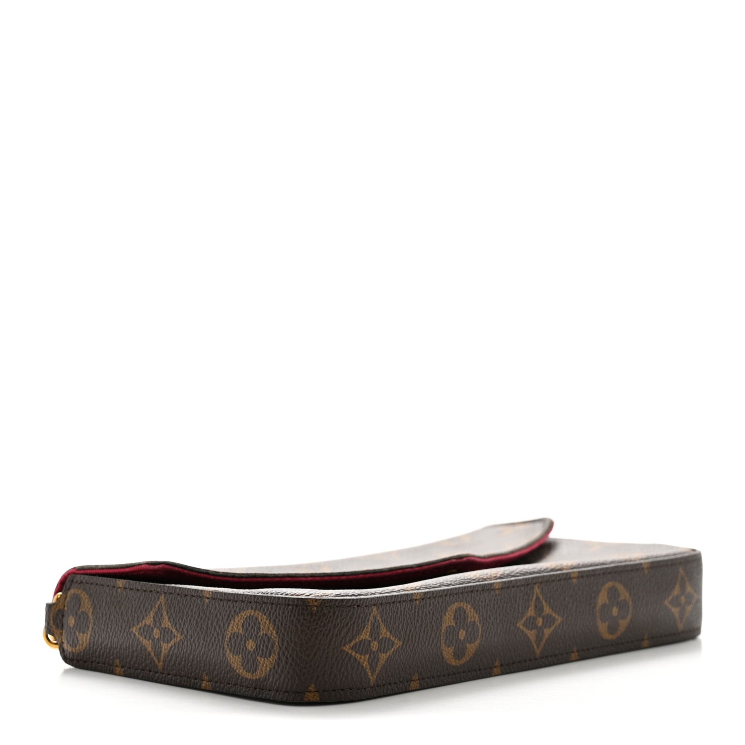 Monogram Pochette Felicie Chain Wallet Fuchsia