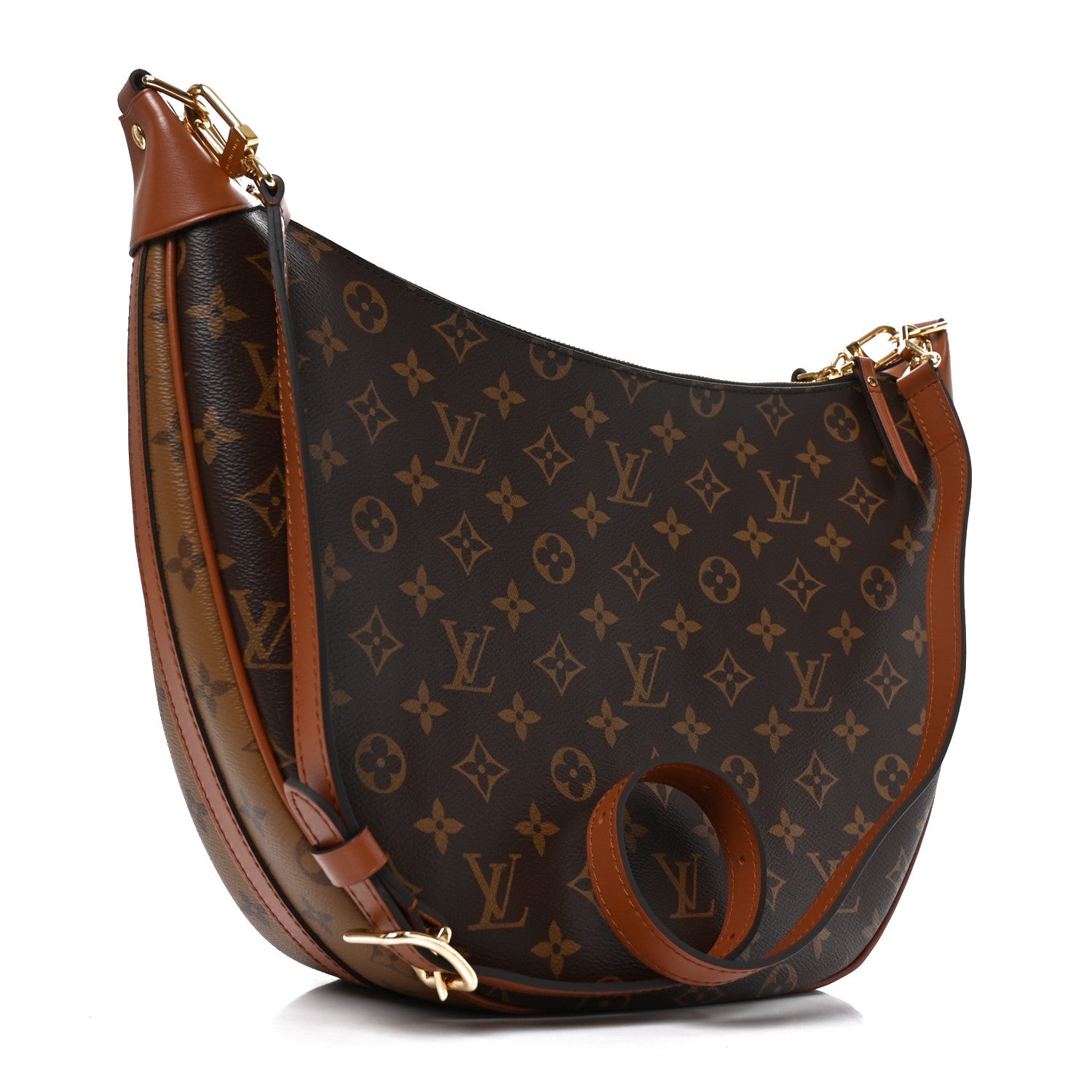 Reverse Monogram Loop Hobo