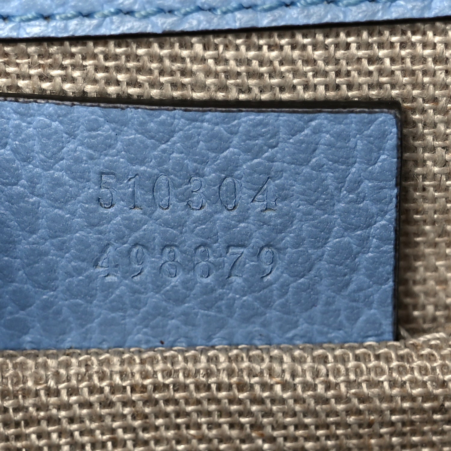 Dollar Calfskin Small Interlocking G Shoulder Bag Mineral Blue