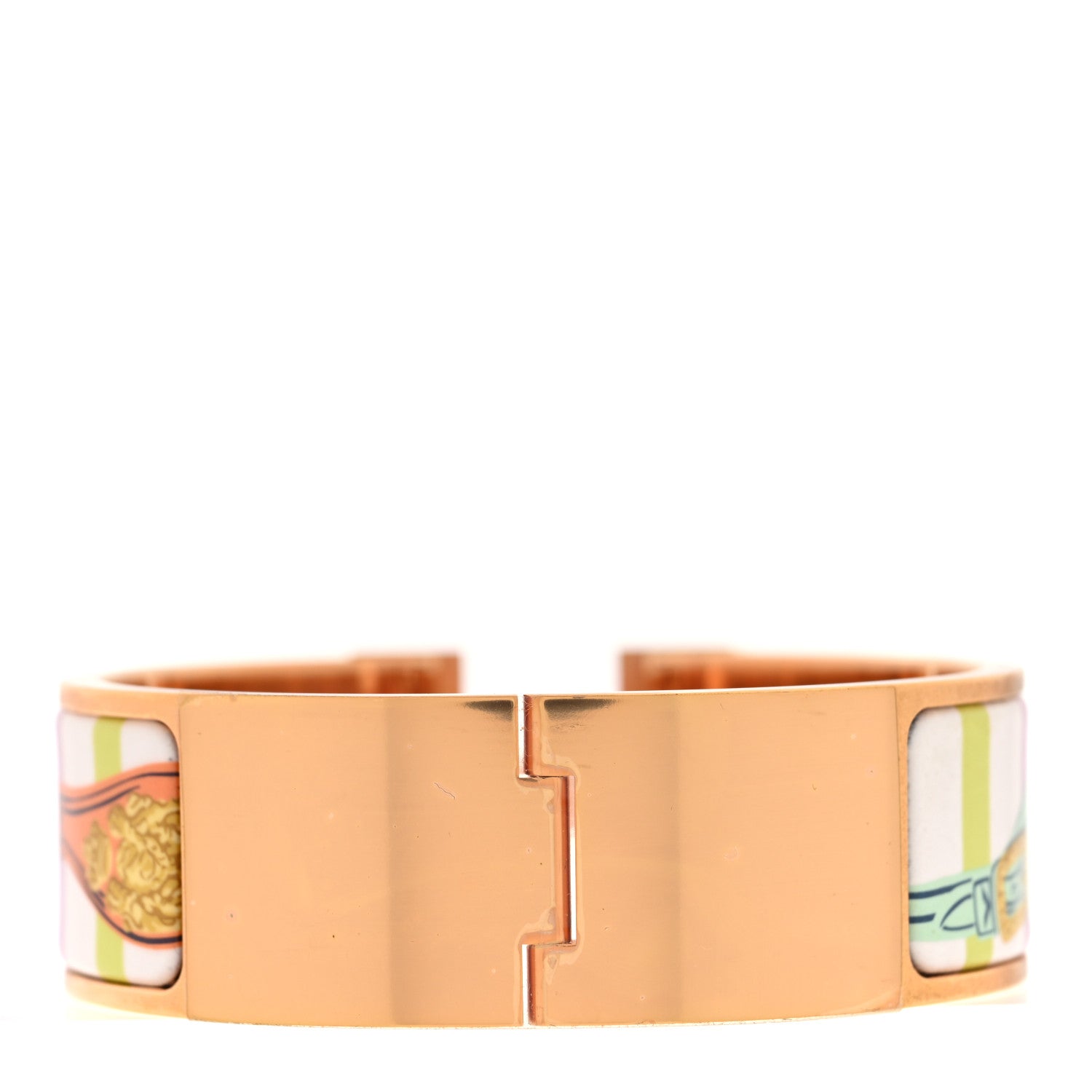 Enamel Printed Brides de Gala Bayadere Wide Clic Clac H Bracelet GM Pastel Acidulé